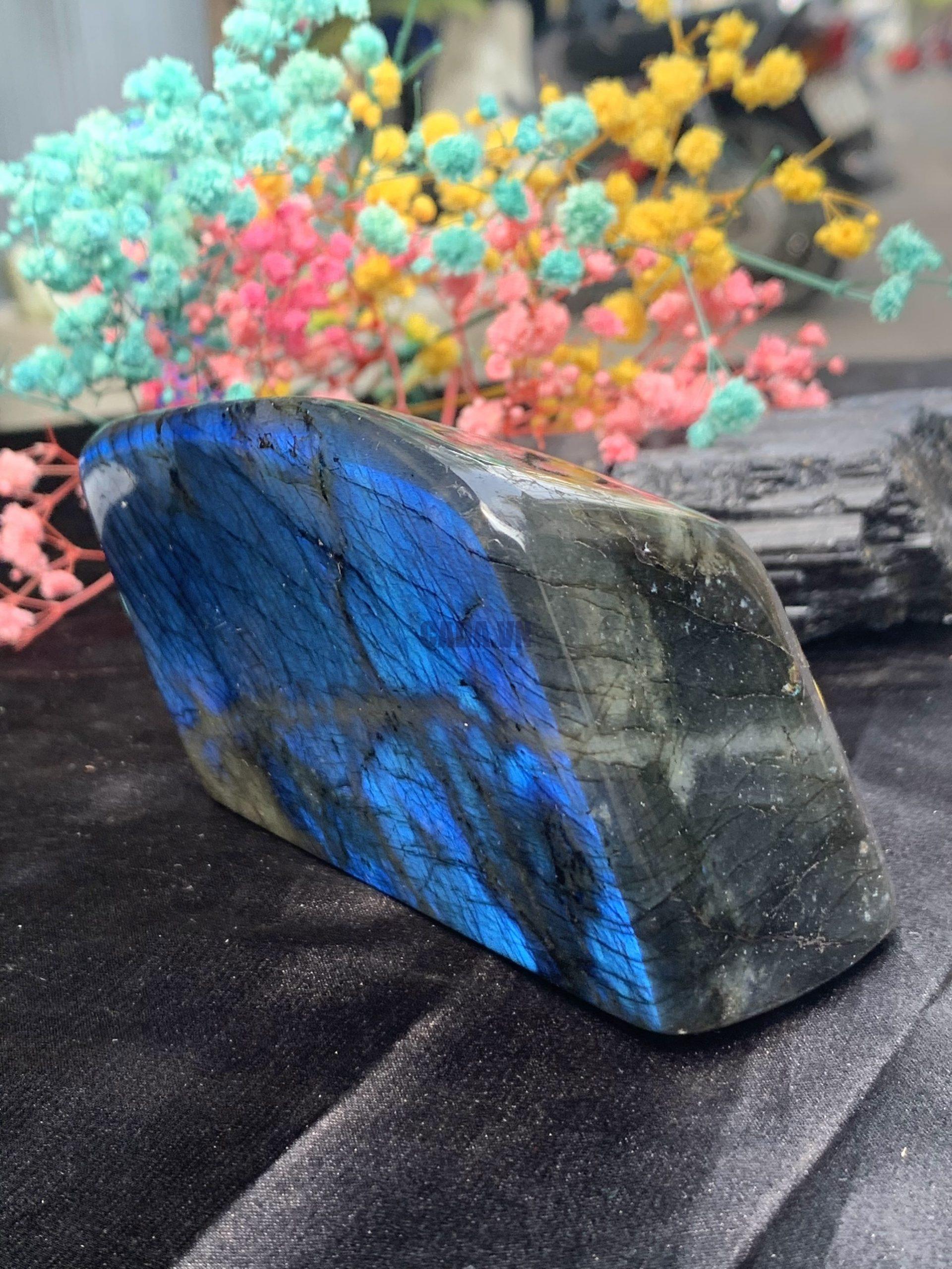 ĐÁ XÀ CỪ – HẮC NGUYỆT QUANG – Labradorite (XC190) – KL: 0,484KG