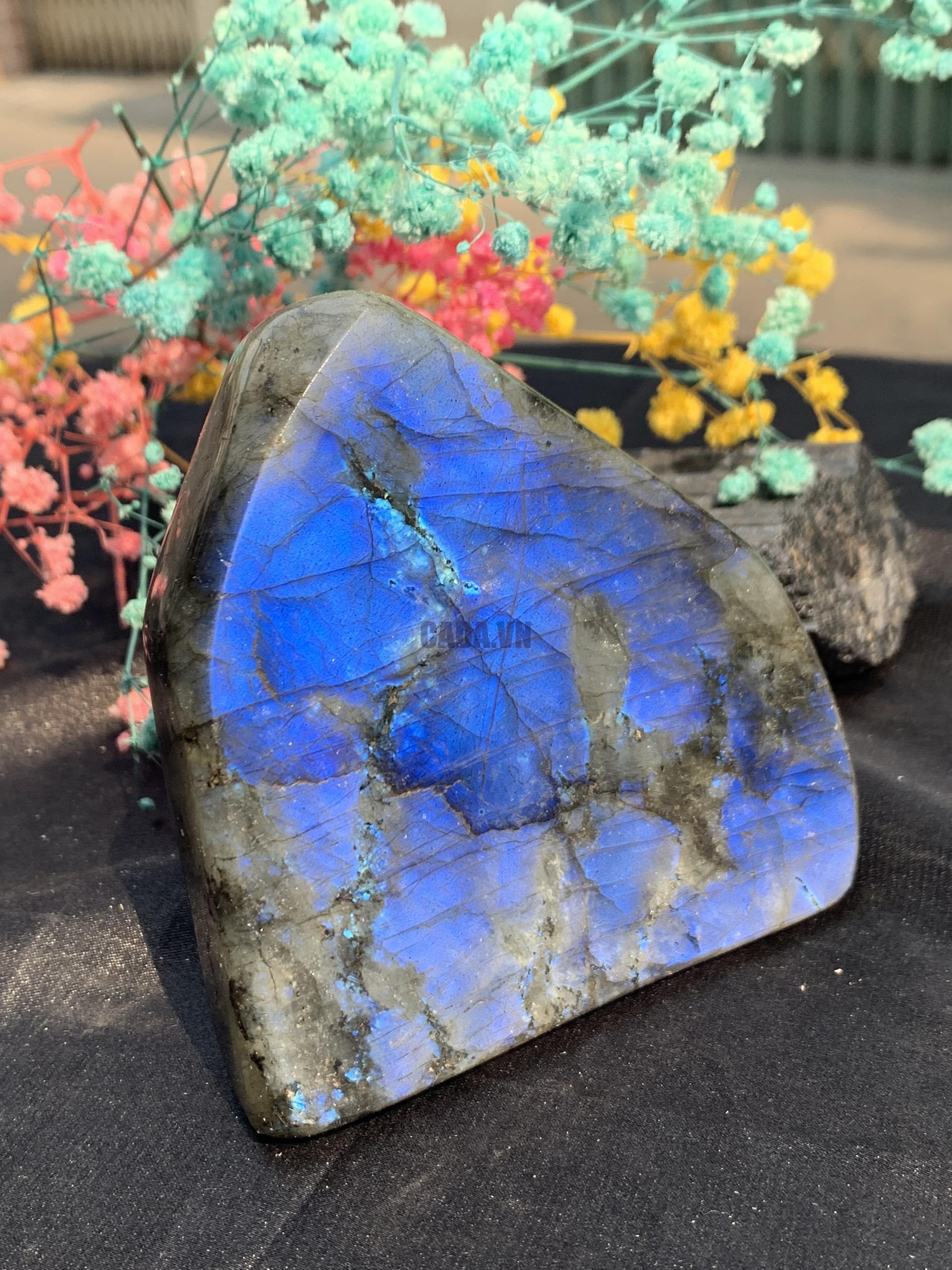 ĐÁ XÀ CỪ – HẮC NGUYỆT QUANG – Labradorite (XC194) – KL: 0,382KG