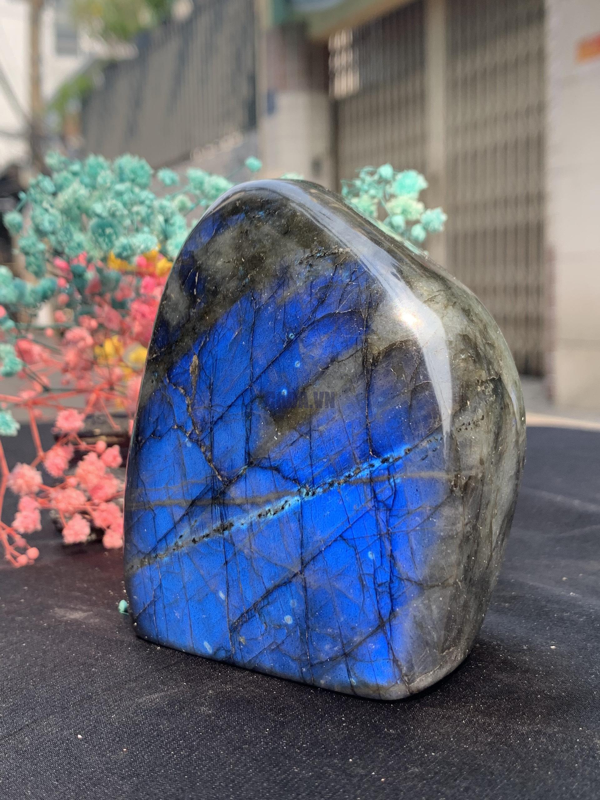 ĐÁ XÀ CỪ – HẮC NGUYỆT QUANG – Labradorite (XC195) – KL: 0,632KG