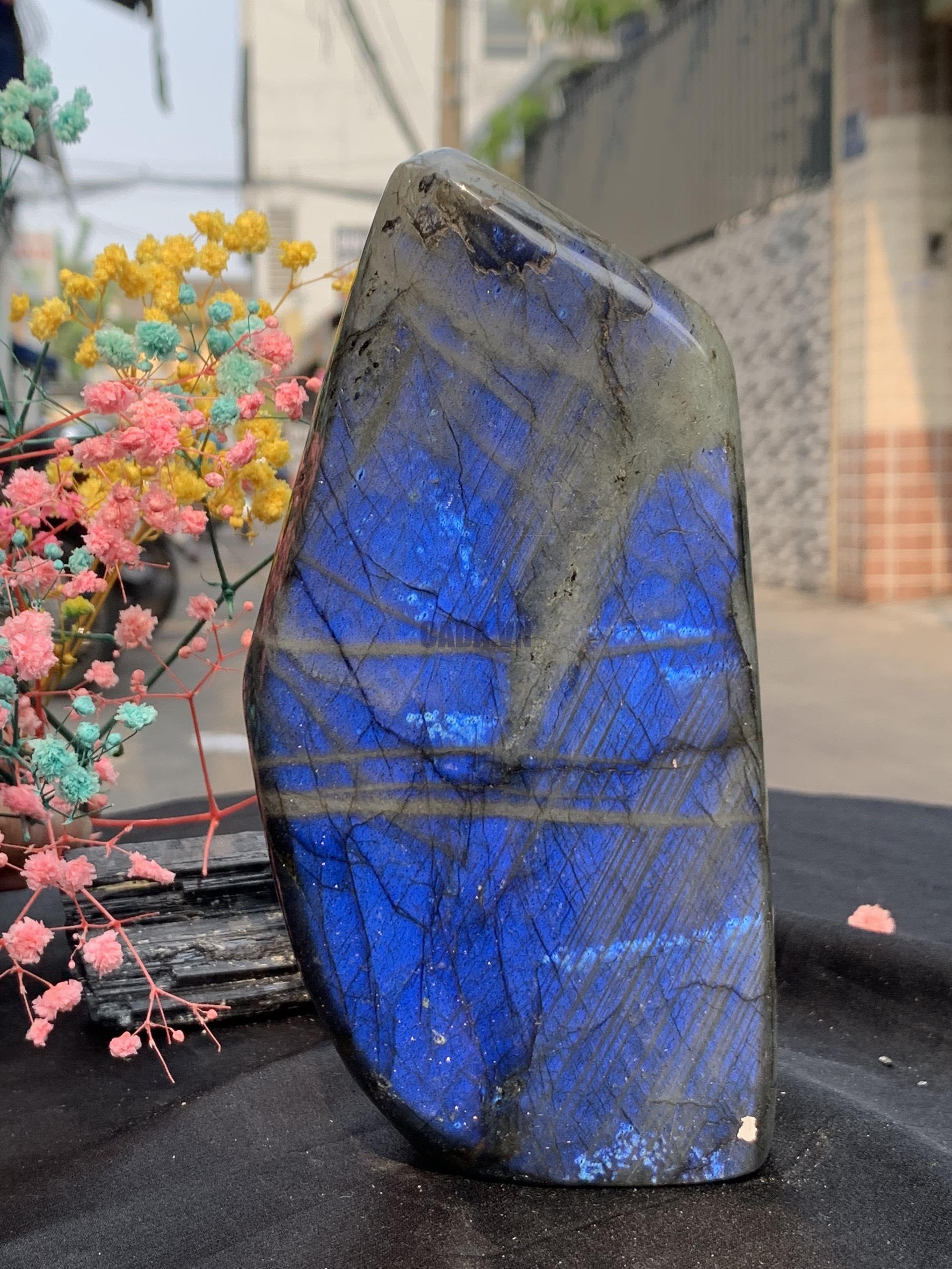 ĐÁ XÀ CỪ – HẮC NGUYỆT QUANG – Labradorite (XC198) – KL: 1,388KG