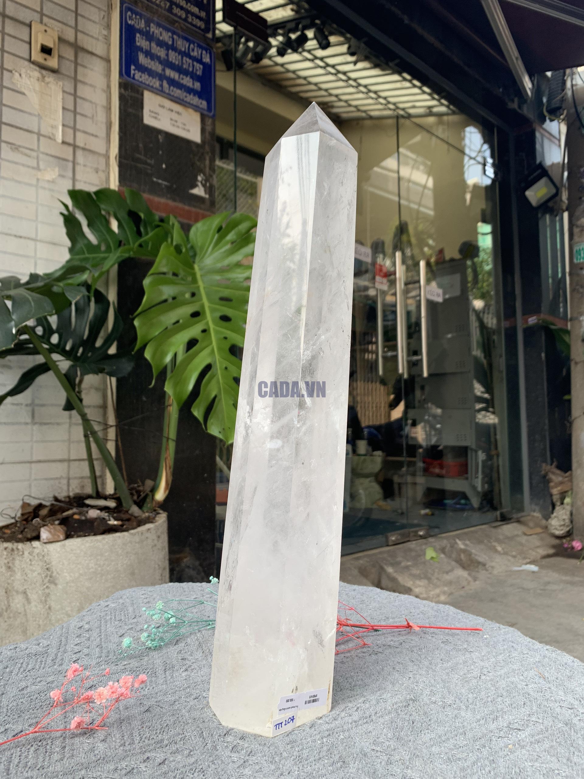 Trụ Thạch Anh Trắng trong – Clear Quartz Point, KL: 3,262KG (TTT207)