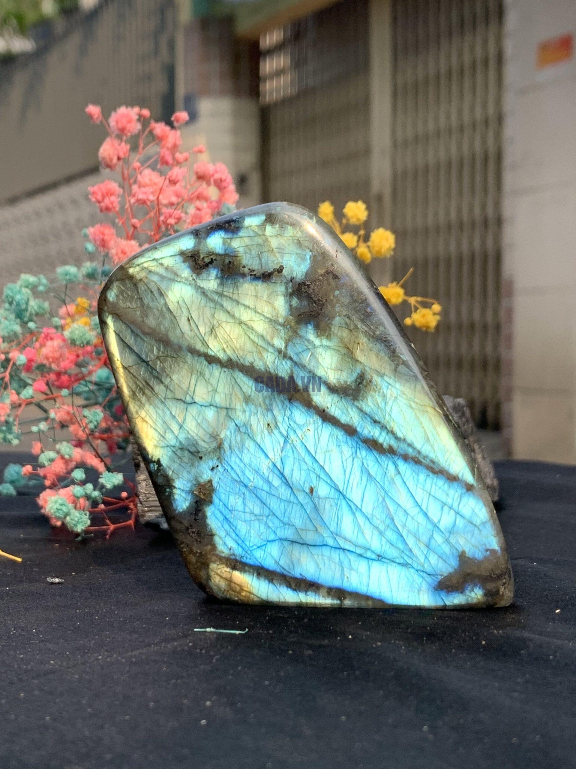 ĐÁ XÀ CỪ – HẮC NGUYỆT QUANG – Labradorite (XC200) – KL: 0,394KG