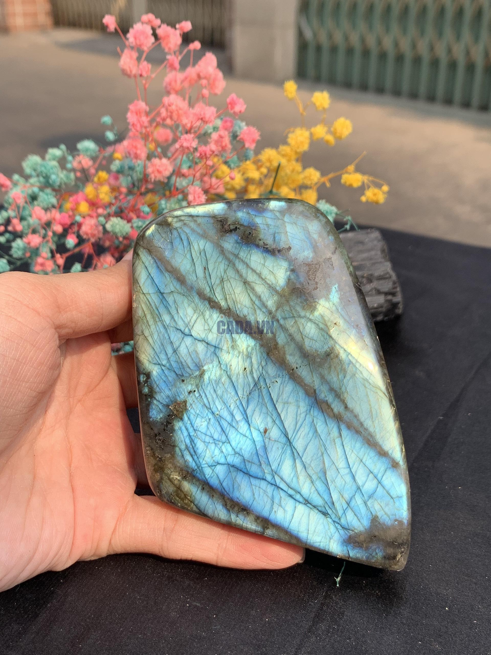 ĐÁ XÀ CỪ – HẮC NGUYỆT QUANG – Labradorite (XC200) – KL: 0,394KG