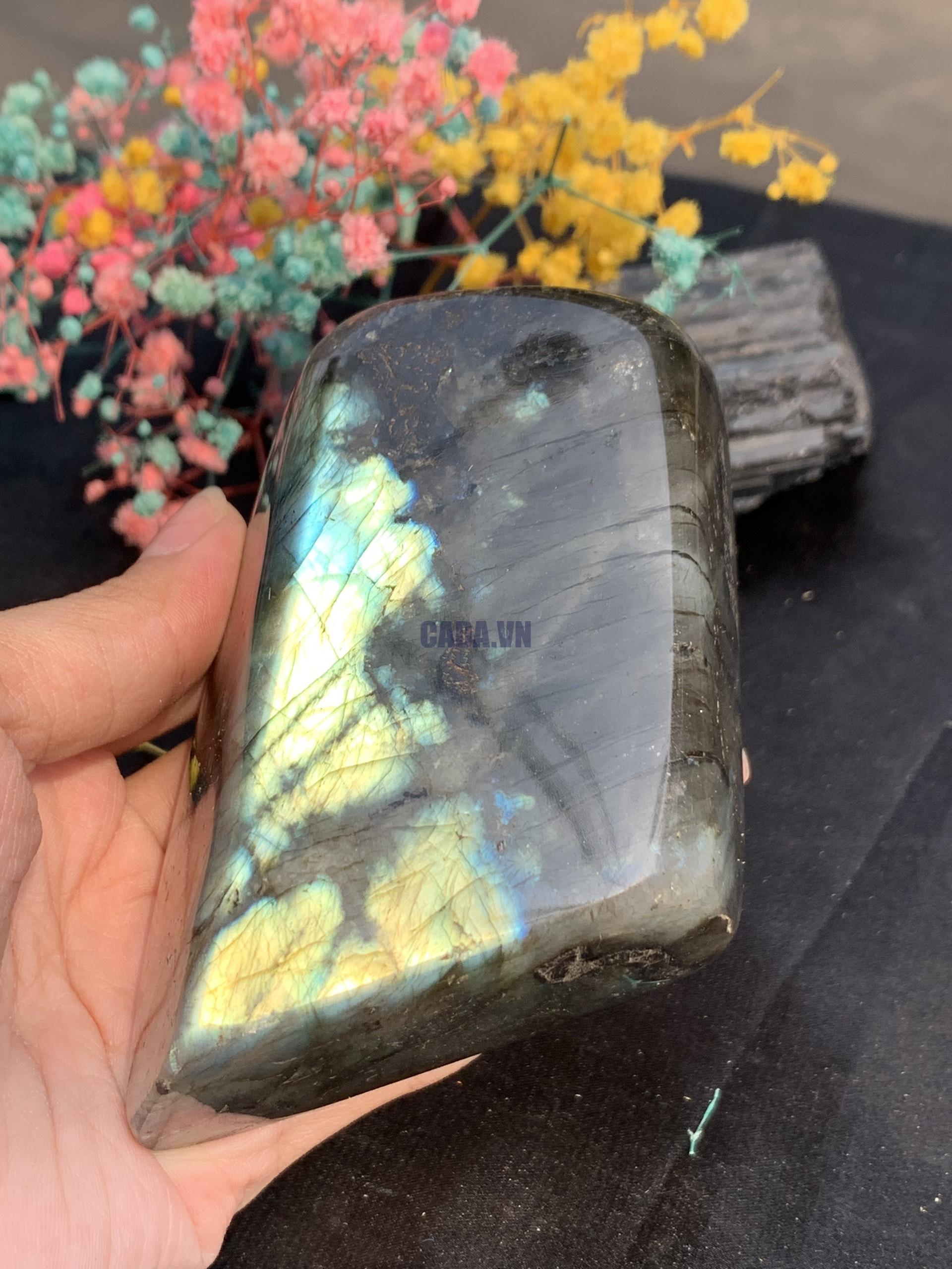 ĐÁ XÀ CỪ – HẮC NGUYỆT QUANG – Labradorite (XC200) – KL: 0,394KG