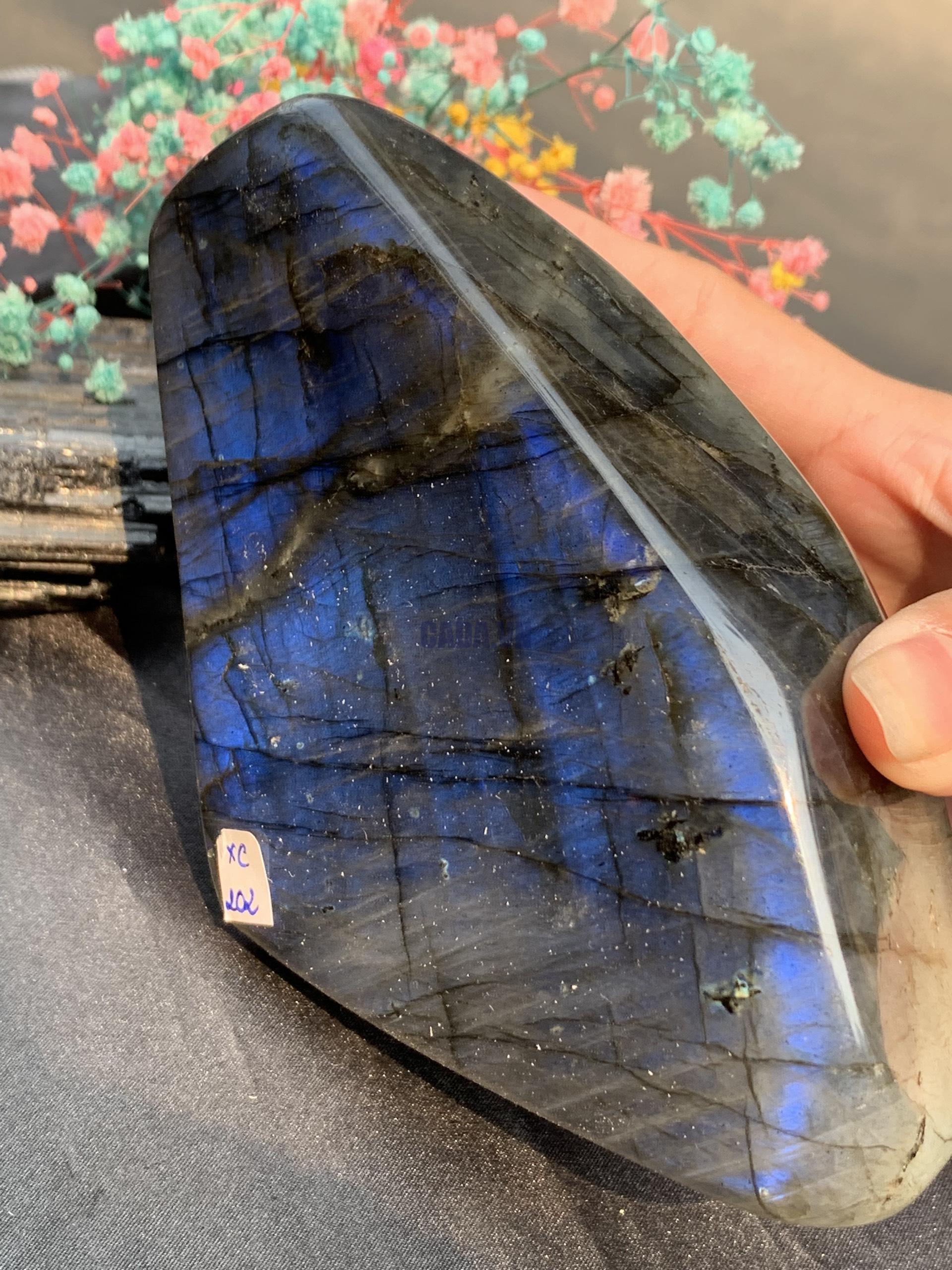 ĐÁ XÀ CỪ – HẮC NGUYỆT QUANG – Labradorite (XC202) – KL: 0,834KG