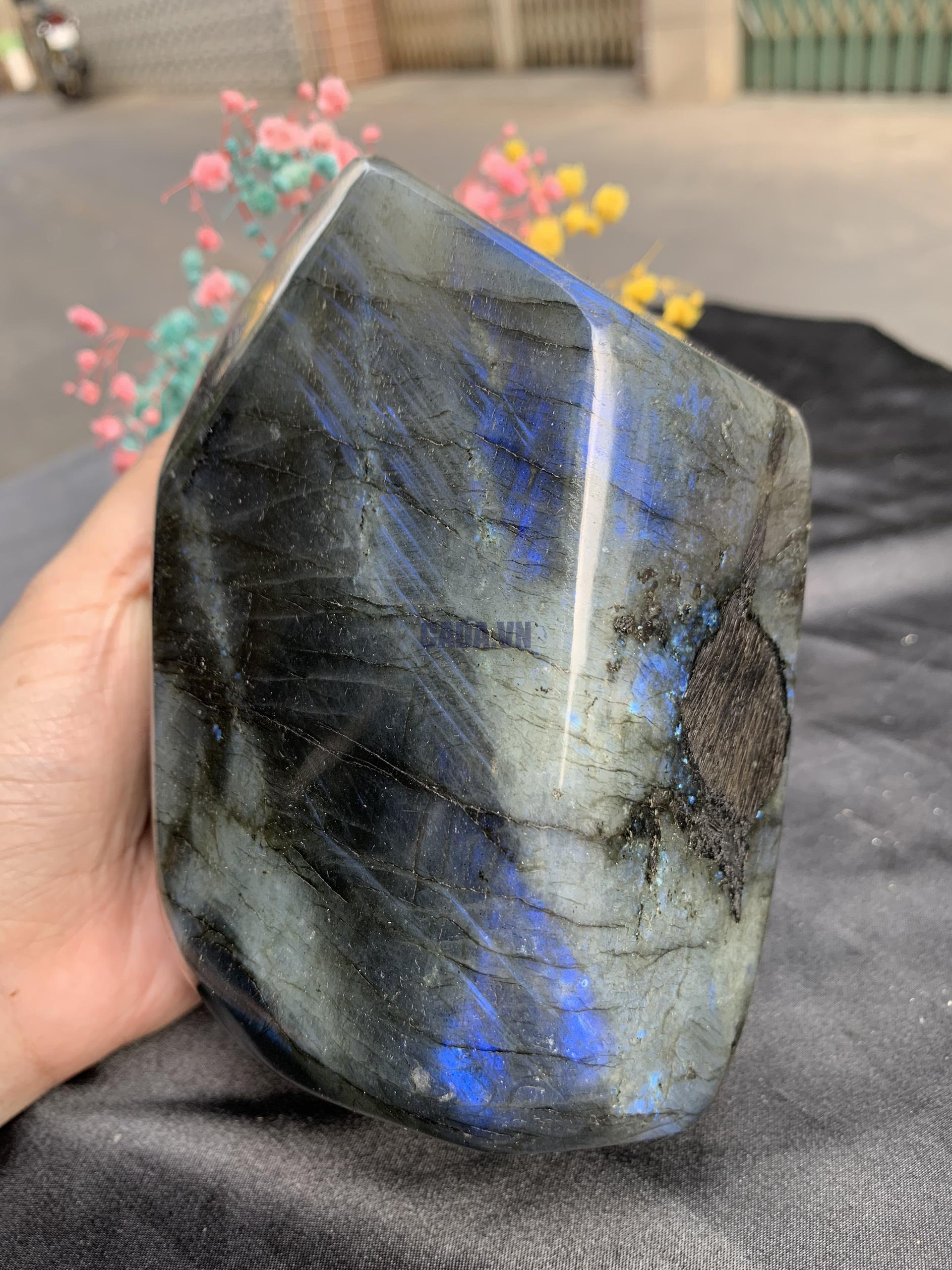 ĐÁ XÀ CỪ – HẮC NGUYỆT QUANG – Labradorite (XC203) – KL: 1,322KG