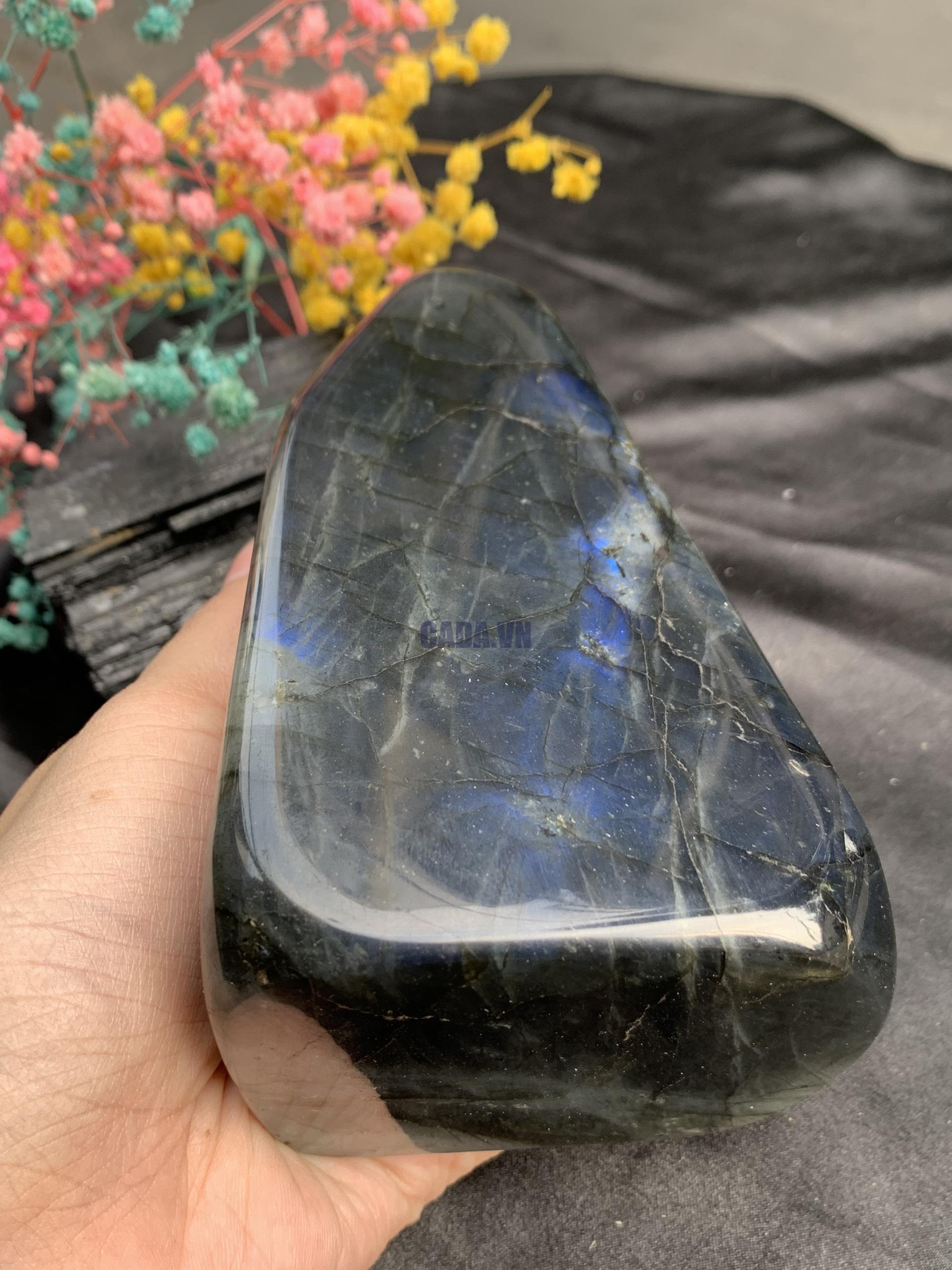 ĐÁ XÀ CỪ – HẮC NGUYỆT QUANG – Labradorite (XC205) – KL: 0,824KG