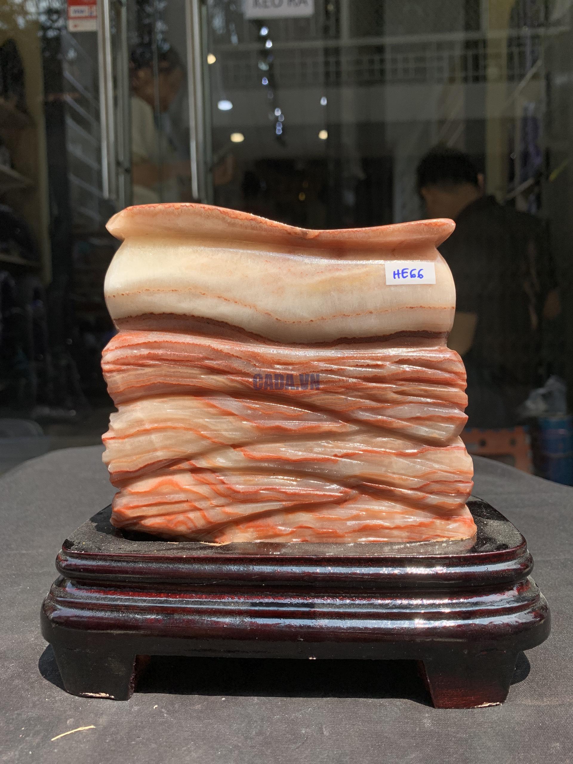 ĐÁ THỊT HEO – ĐÁ PHÚ QUÝ (HE66), KT: 16,5*13*5CM, KL: 2,15KG