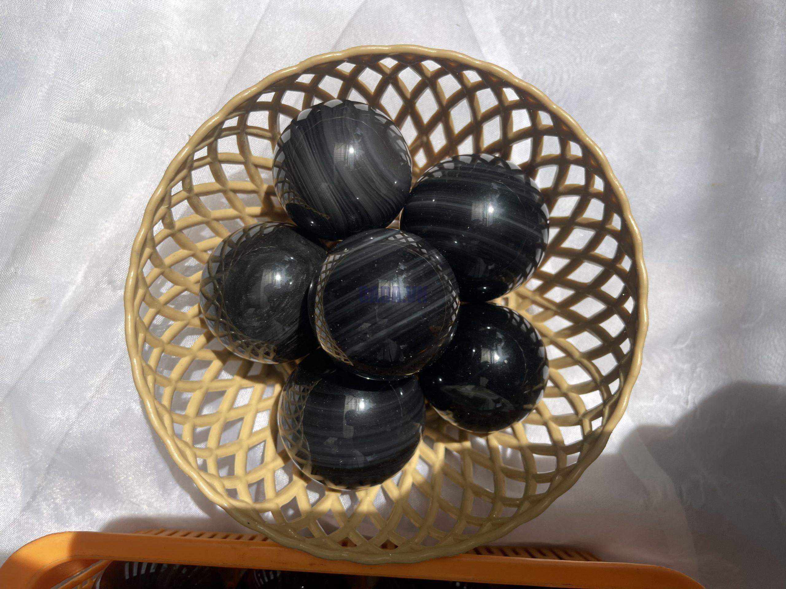 Bi cầu Obsidian | Đá trang trí, sưu tầm, healing | CADA DECOR