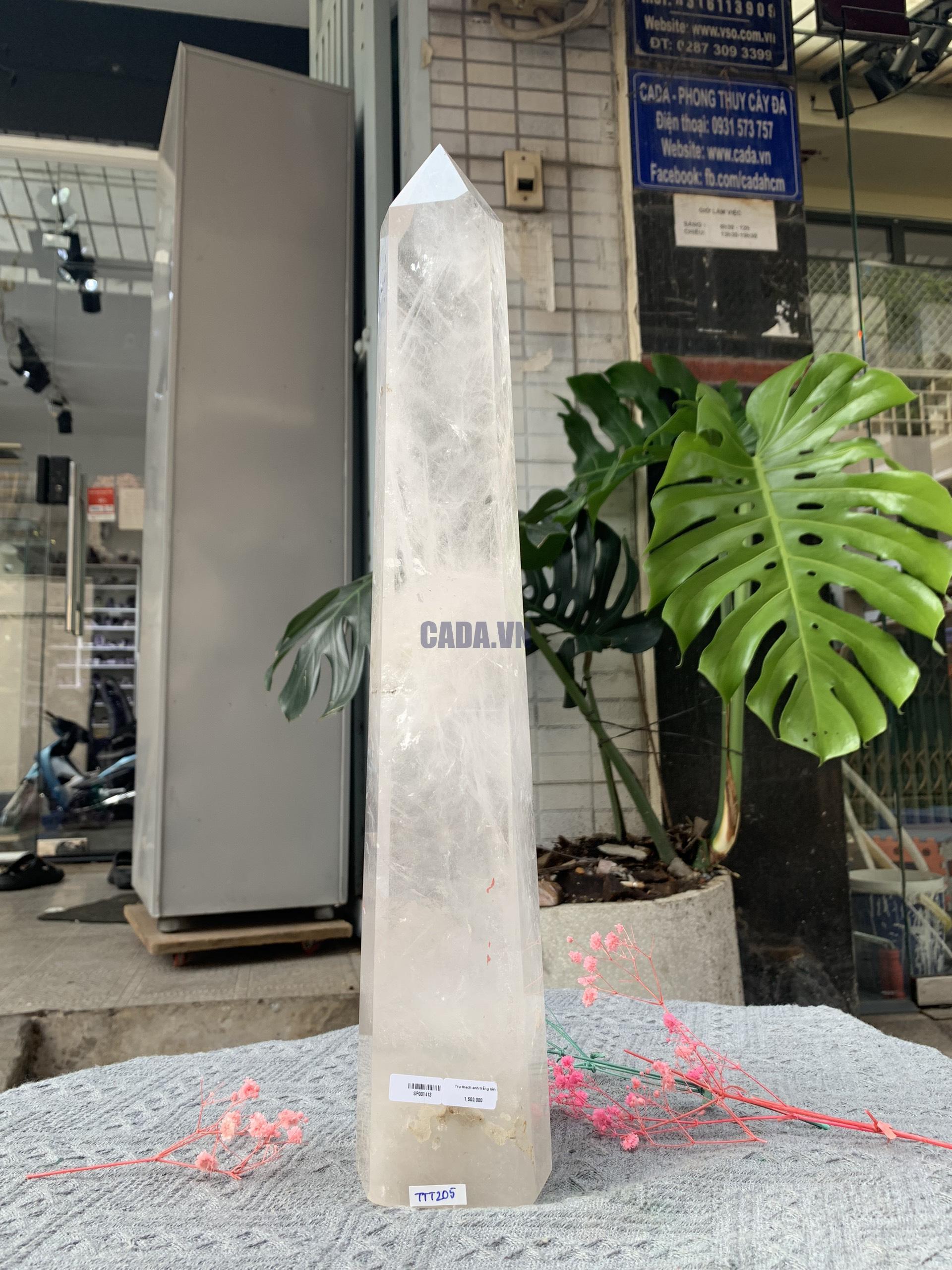 Trụ Thạch Anh Trắng trong – Clear Quartz Point, KL: 3,934KG (TTT205)