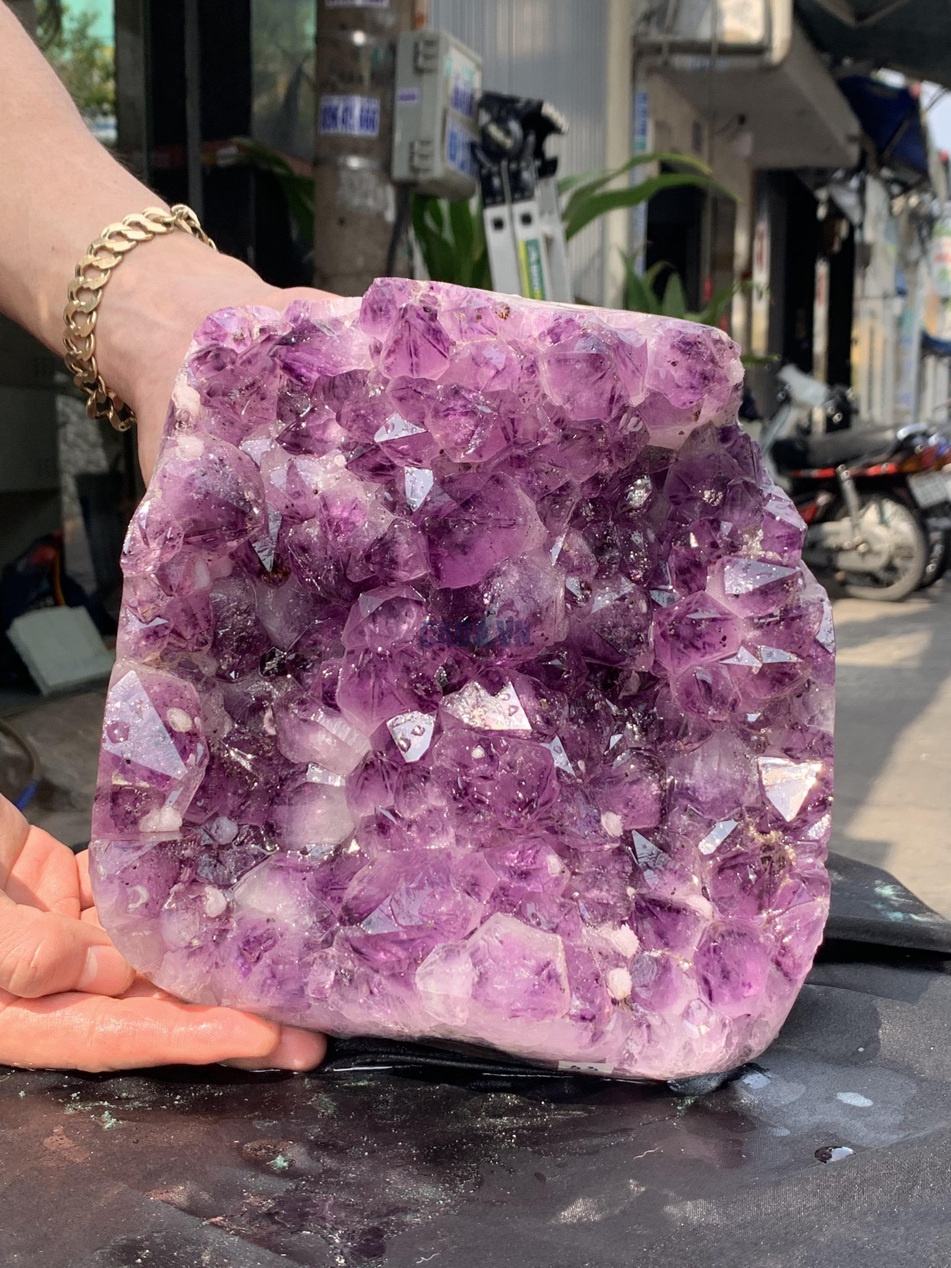 VỈ MẦM THẠCH ANH TÍM (VM33), KT: 20*21CM - KL: 5,6KG | CADA DECOR