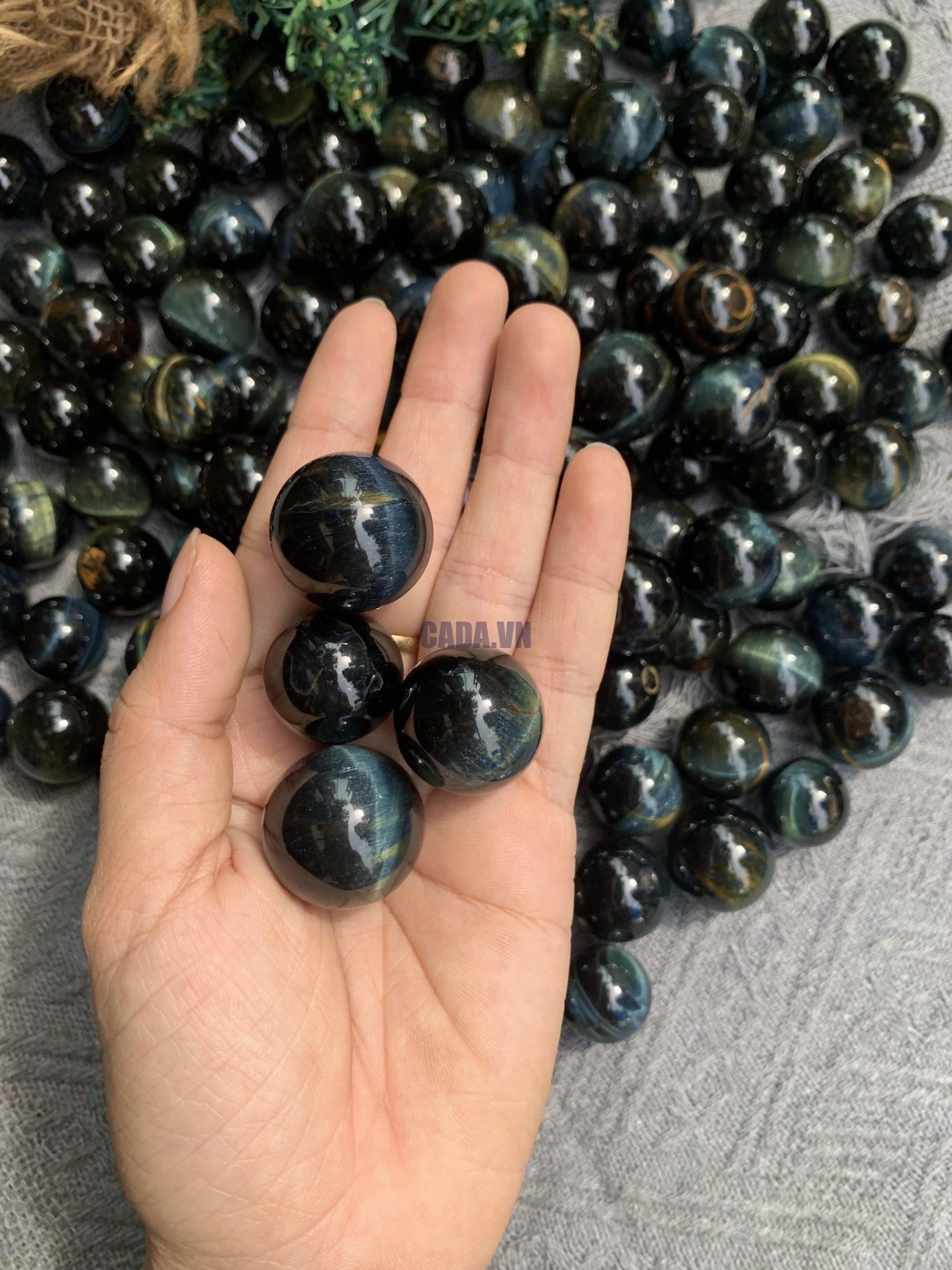 Bi cầu Blue Tiger Eye | Đá trang trí, sưu tầm, healing | CADA DECOR