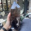 TRỤ THẠCH ANH KHÓI - SMOKY QUARTZ POINT (TAK24), KL:2,042KG, KT: 25*8,5CM