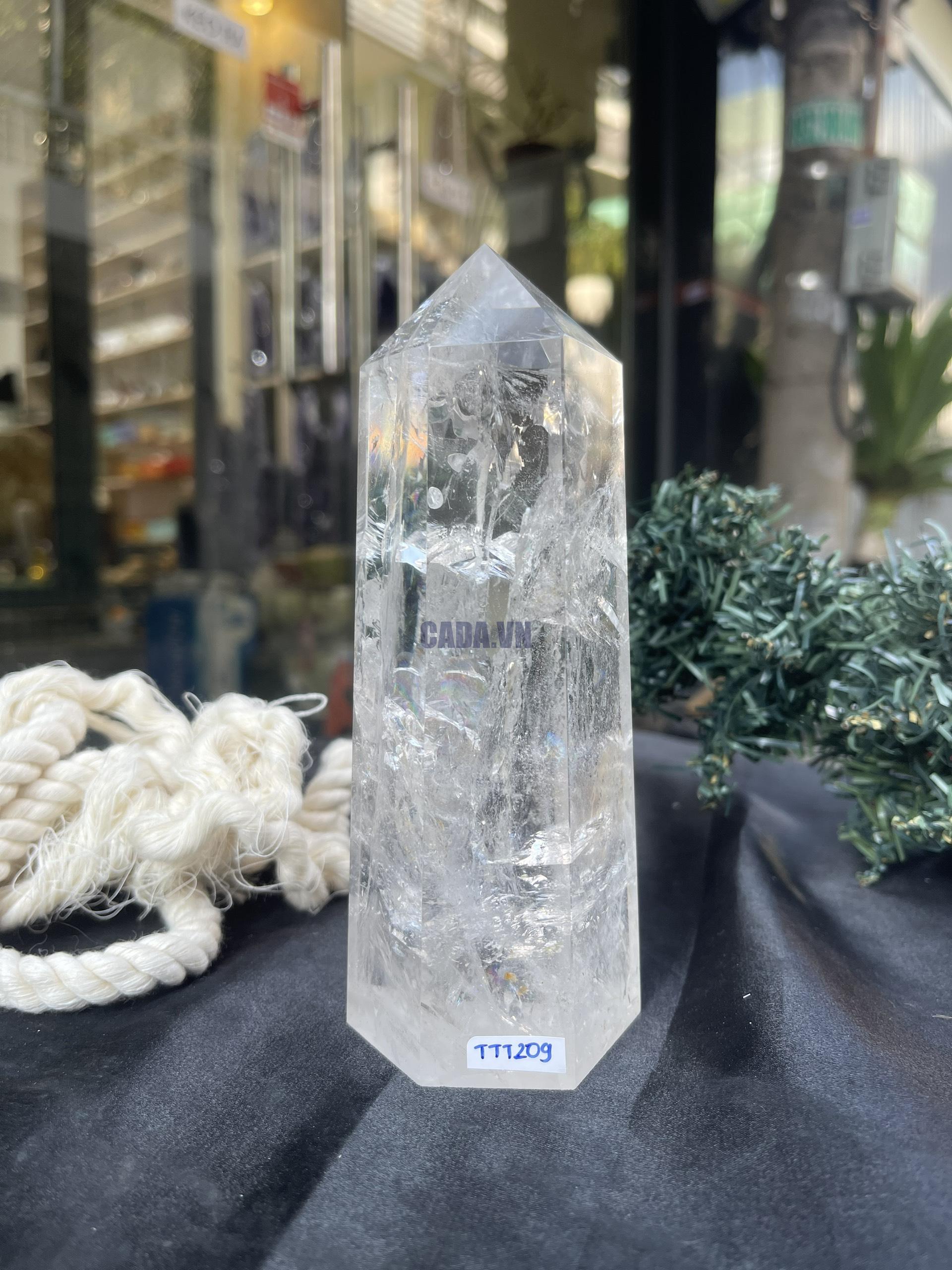 Trụ Thạch Anh Trắng trong – Clear Quartz Point, KL: 0,766KG (TTT209)