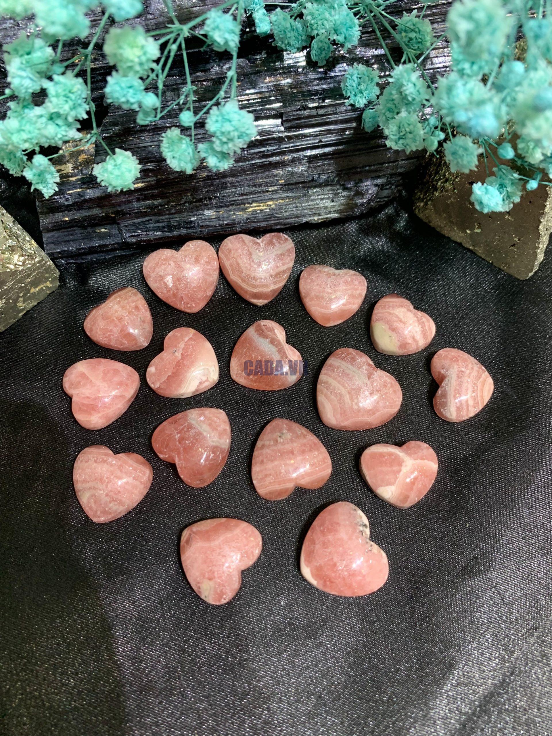 Mặt Trái tim Rhodochrosite | Đá trang trí, sưu tầm, healing | CADA DECOR