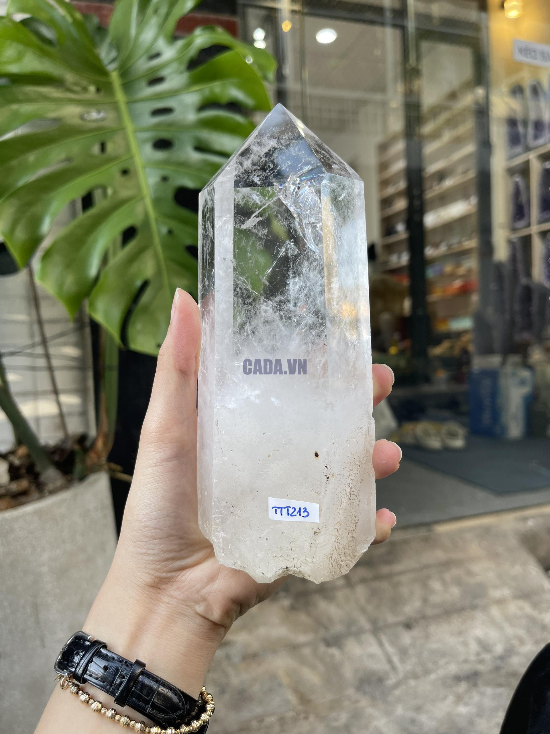 Trụ Thạch Anh Trắng trong – Clear Quartz Point, KL:1,012KG (TTT213)