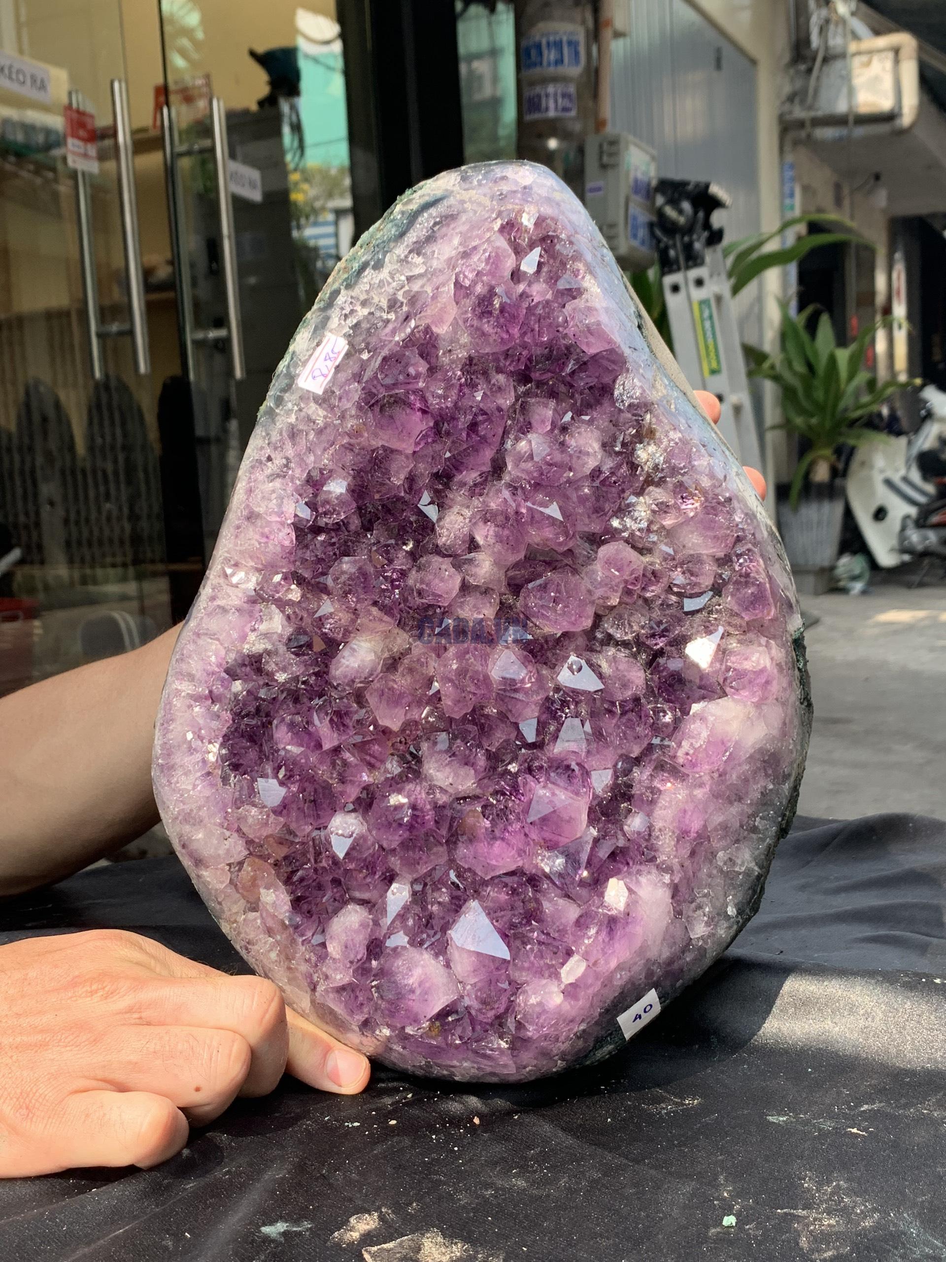 VỈ MẦM THẠCH ANH TÍM (VM40), KT: 31*21CM - KL: 8,85KG | CADA DECOR