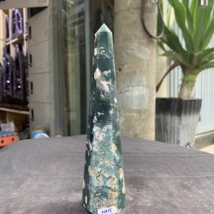 TRỤ MOSS AGATE (MA15), KT 19,5*4,3CM, KL 380GRAM| CADA DECOR