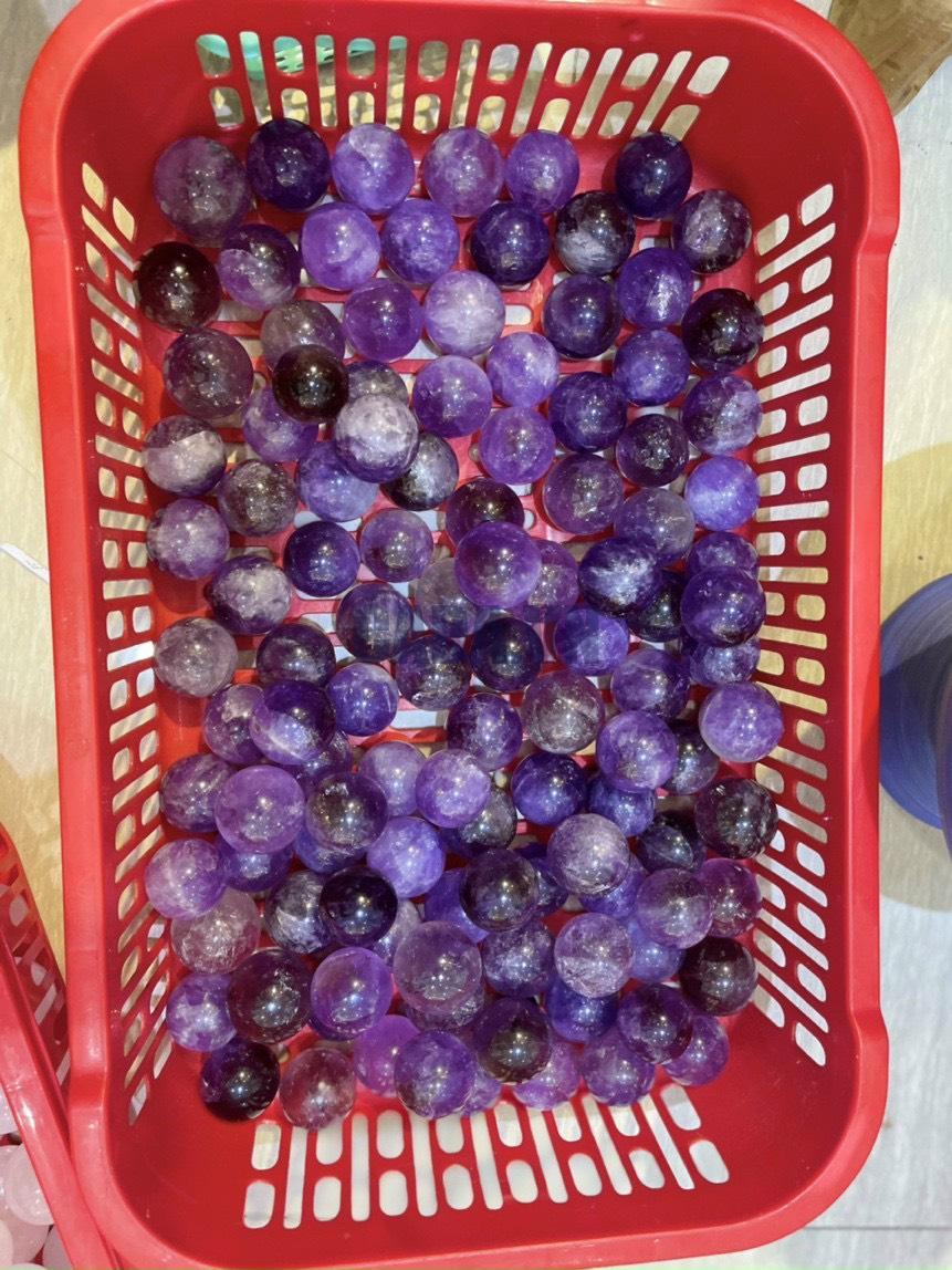 Bi cầu Thạch Anh Tím - Amethyst | Đá trang trí, sưu tầm, healing | CADA DECOR