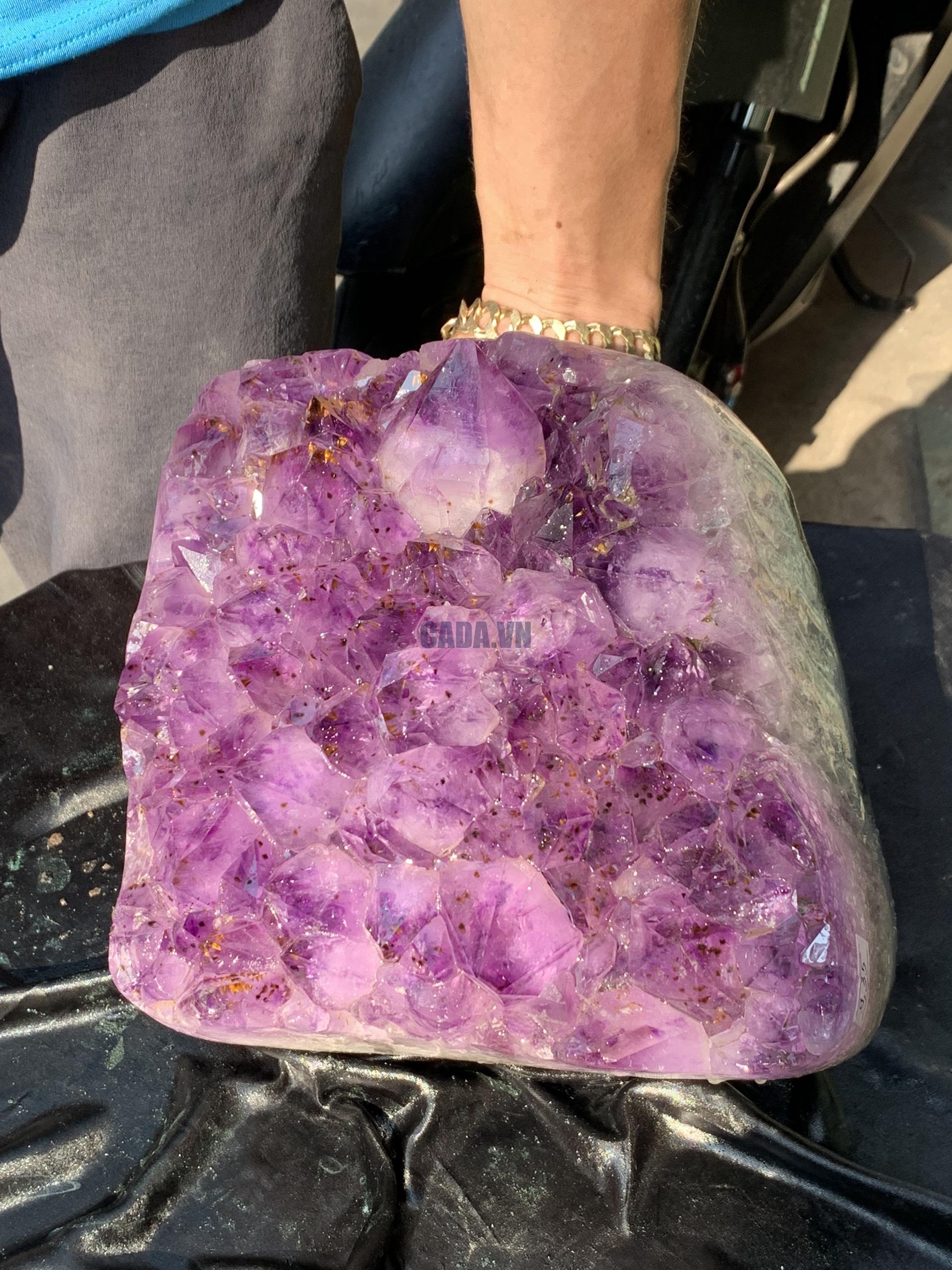 VỈ MẦM THẠCH ANH TÍM (VM63), KT: 26*21CM - KL: 9,35KG | CADA DECOR