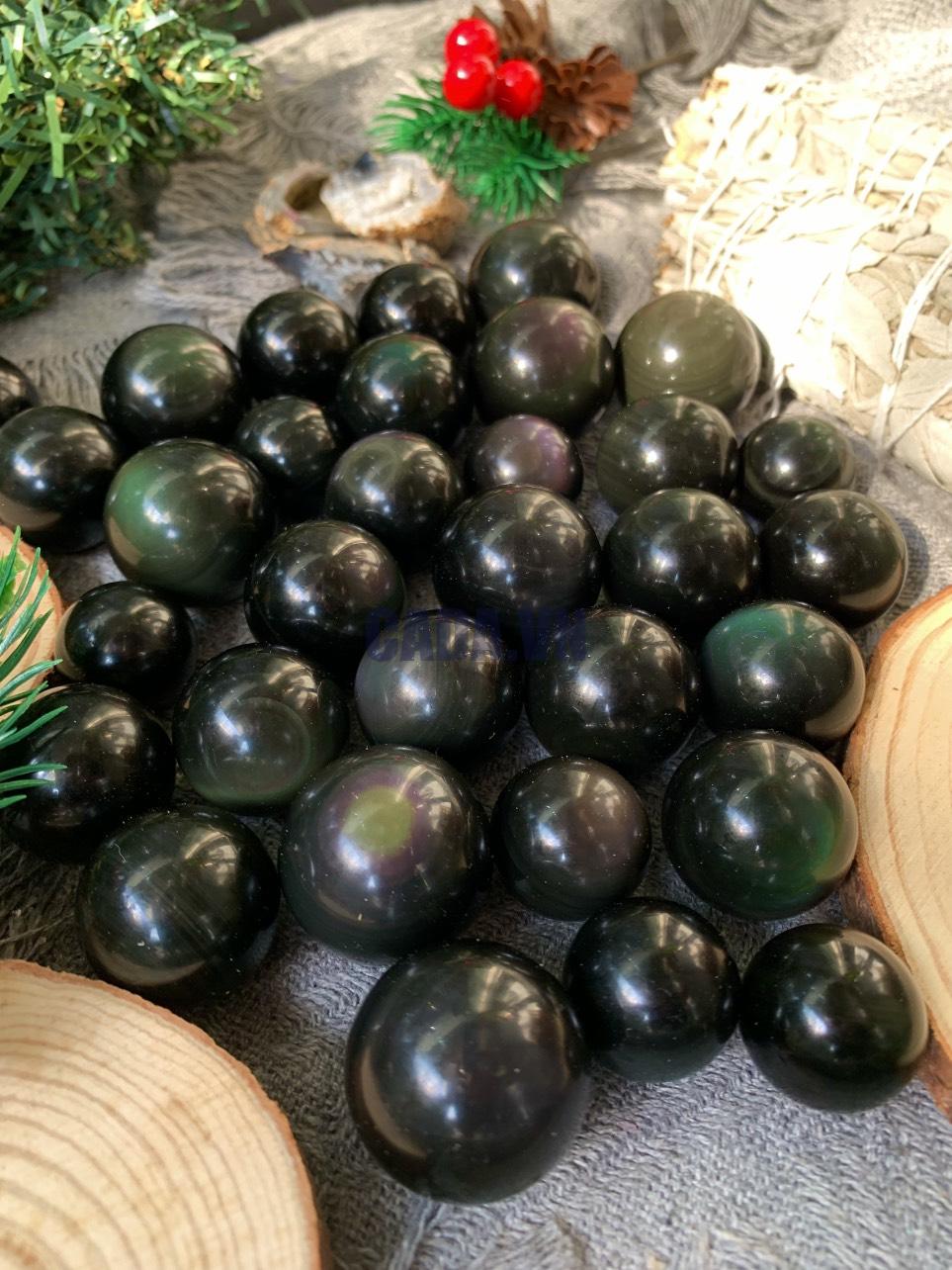 Bi cầu Rainbow Obsidian | Đá trang trí, sưu tầm, healing | CADA DECOR