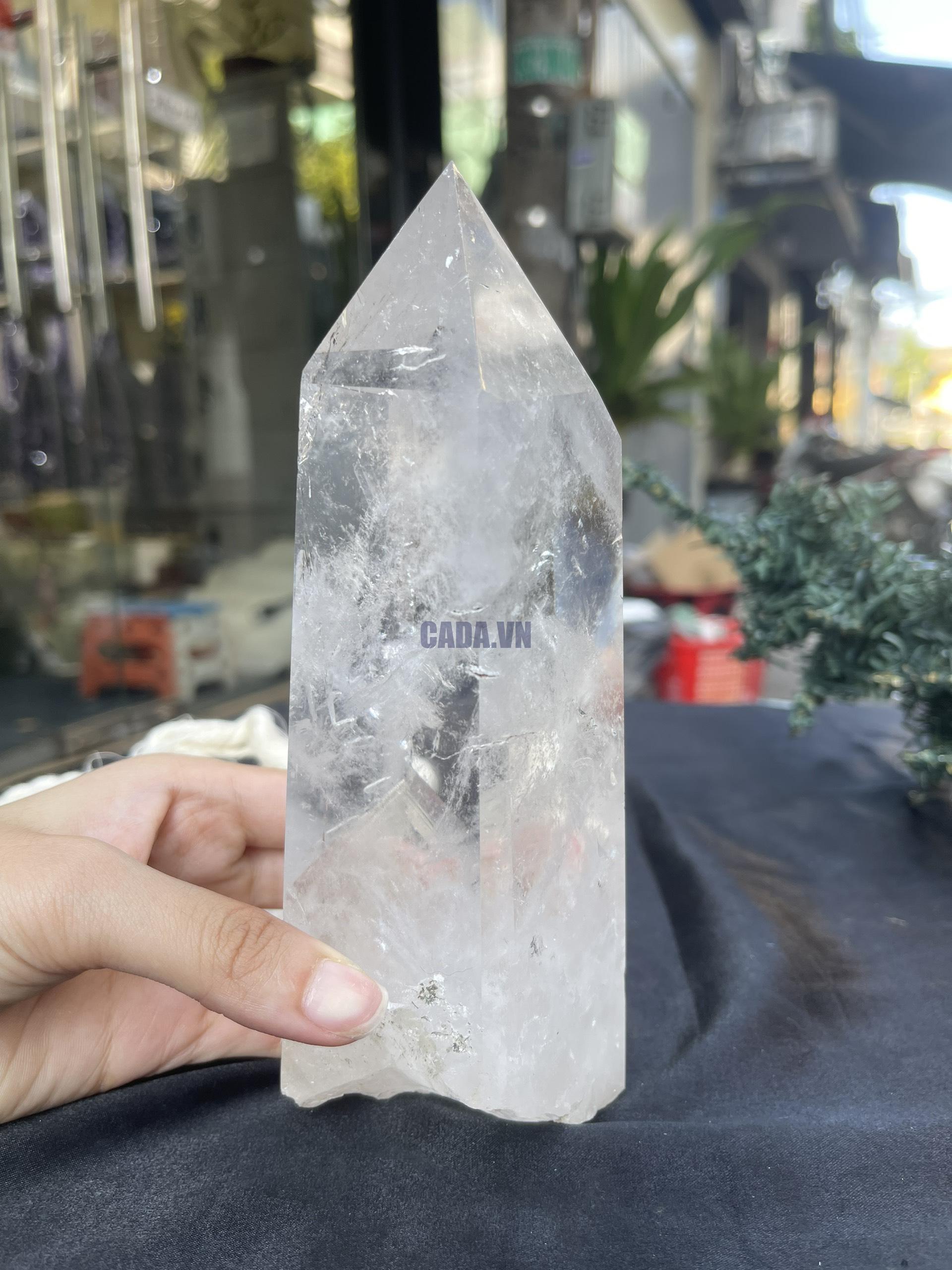 Trụ Thạch Anh Trắng trong – Clear Quartz Point, KL:1,084KG (TTT212)