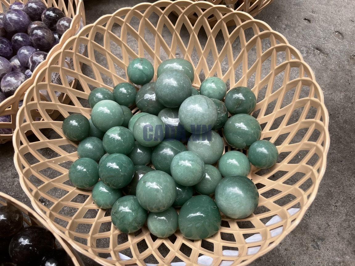 Bi cầu Aventurine | Đá trang trí, sưu tầm, healing | CADA DECOR