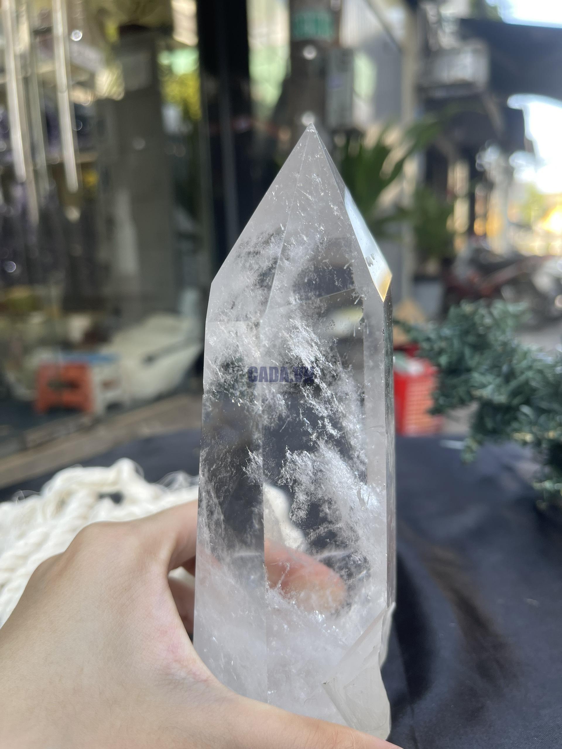 Trụ Thạch Anh Trắng trong – Clear Quartz Point, KL:1,084KG (TTT212)