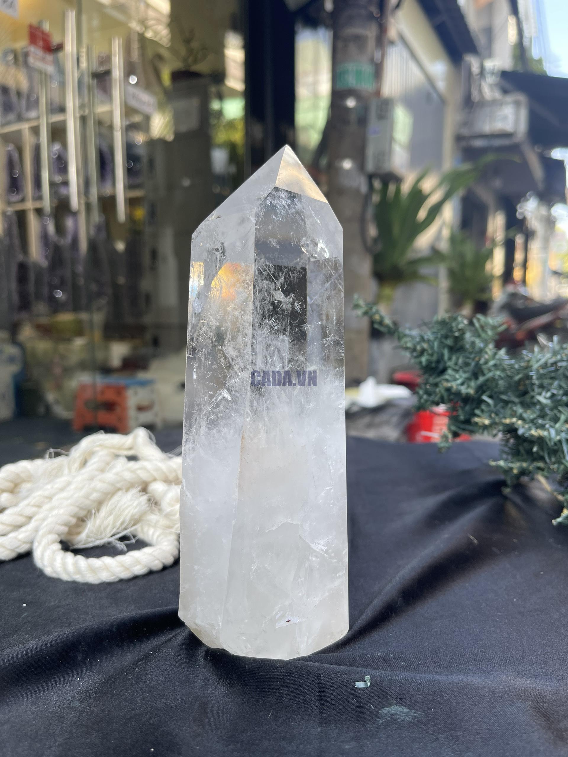 Trụ Thạch Anh Trắng trong – Clear Quartz Point, KL:1,012KG (TTT213)
