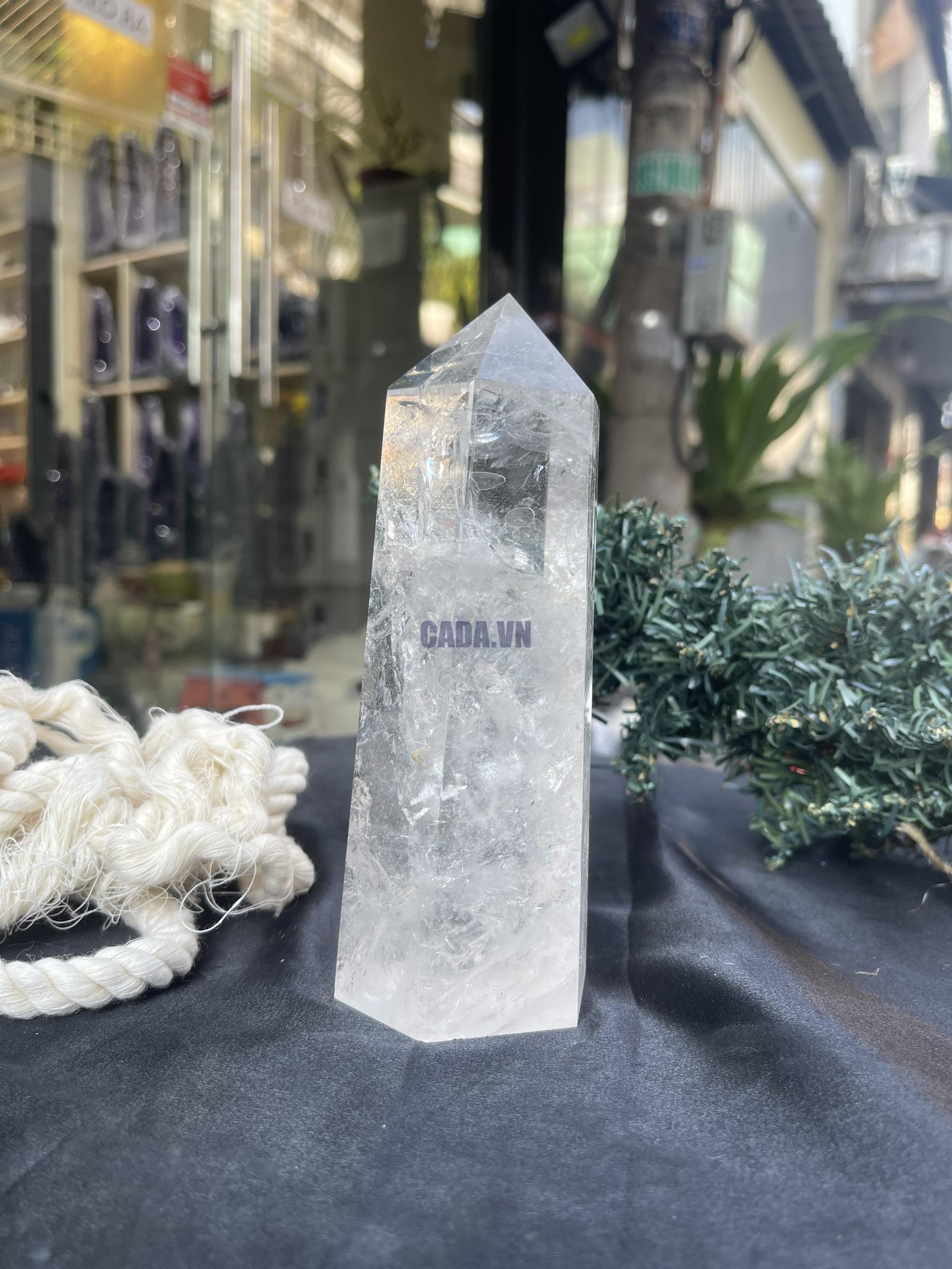 Trụ Thạch Anh Trắng trong – Clear Quartz Point, KL: 0,766KG (TTT209)