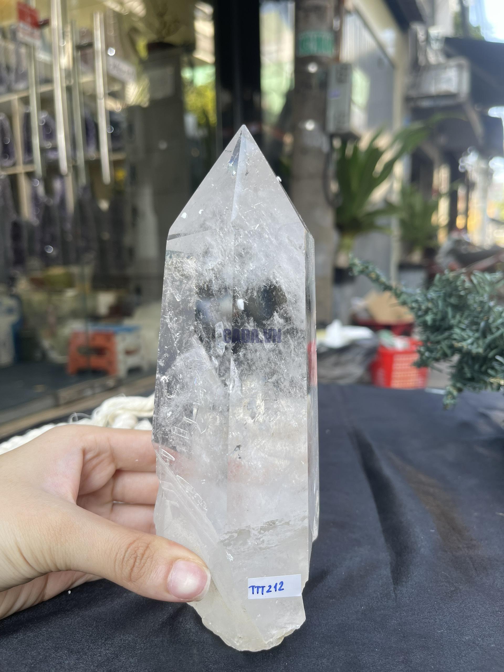 Trụ Thạch Anh Trắng trong – Clear Quartz Point, KL:1,084KG (TTT212)