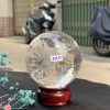 QUẢ CẦU THẠCH ANH TRẮNG (BTR89) ĐK: 7,6CM – KL: 602GRAM | CADA DECOR