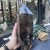TRỤ THẠCH ANH KHÓI – SMOKY QUARTZ POINT (TAK24), KL:2,042KG, KT: 25*8,5CM