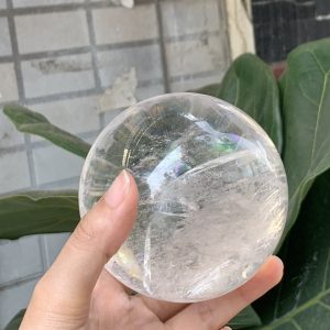 QUẢ CẦU THẠCH ANH TRẮNG (BTR91) ĐK: 8,8CM - KL: 936GRAM | CADA DECOR
