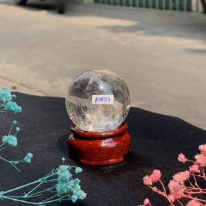 QUẢ CẦU THẠCH ANH TRẮNG (BTR93) ĐK: 4,6CM - KL: 138GRAM | CADA DECOR