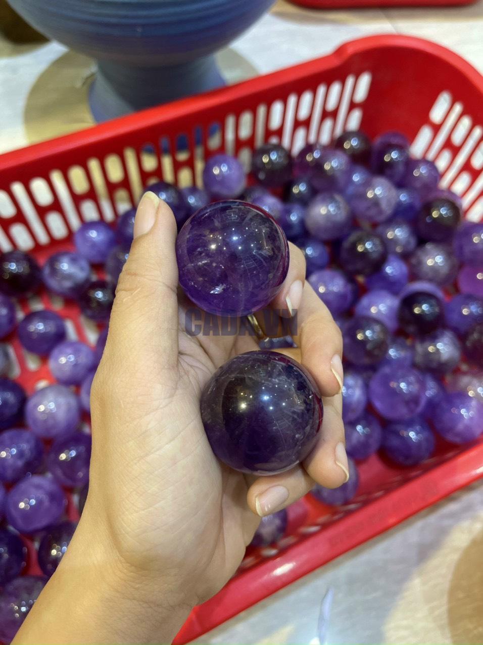 Bi cầu Thạch Anh Tím - Amethyst | Đá trang trí, sưu tầm, healing | CADA DECOR
