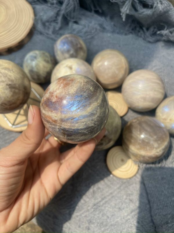 Bi cầu Moonstone - Mặt trăng | Đá trang trí, sưu tầm, healing | CADA DECOR
