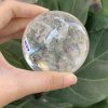 QUẢ CẦU THẠCH ANH TRẮNG (BTR94) ĐK: 6,6CM – KL: 396GRAM | CADA DECOR