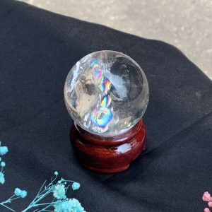 QUẢ CẦU THẠCH ANH TRẮNG (BTR97) ĐK: 4,8CM - KL: 156GRAM | CADA DECOR