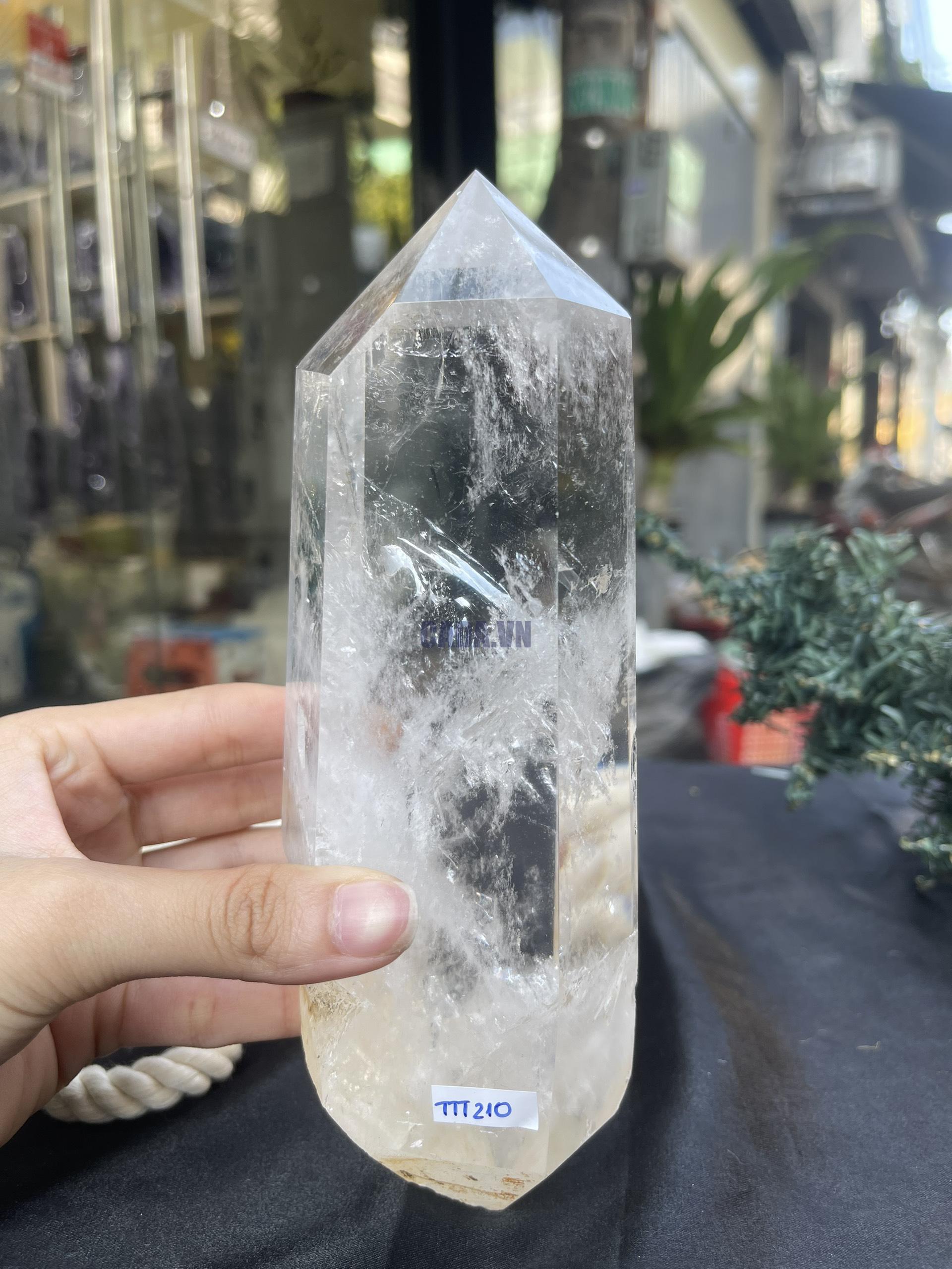 Trụ Thạch Anh Trắng trong – Clear Quartz Point, KL: 1,004KG (TTT210)