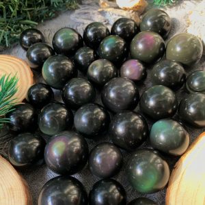 Bi cầu Rainbow Obsidian | Đá trang trí, sưu tầm, healing | CADA DECOR