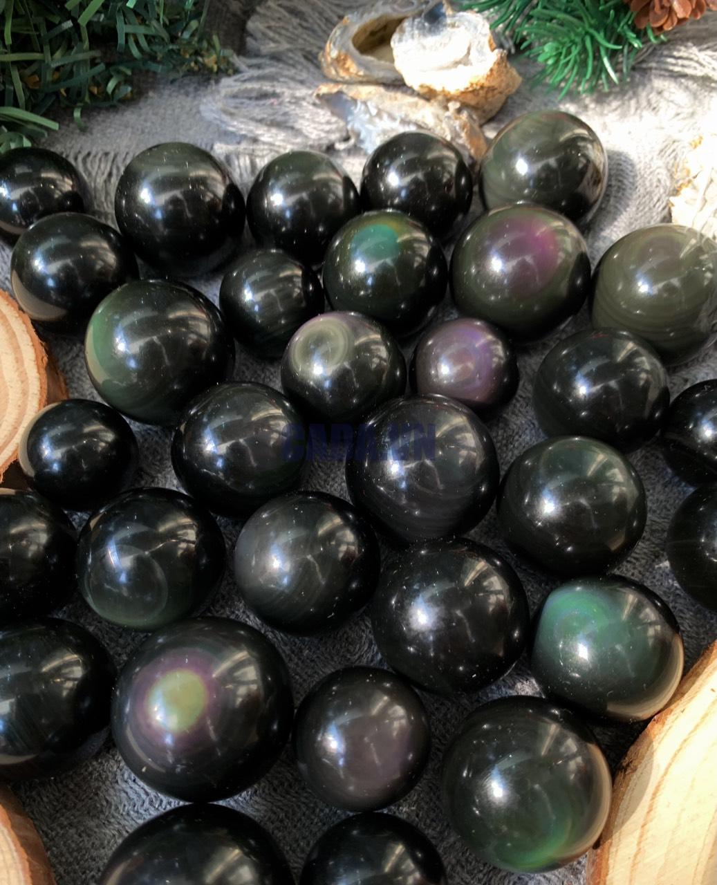 Bi cầu Rainbow Obsidian | Đá trang trí, sưu tầm, healing | CADA DECOR