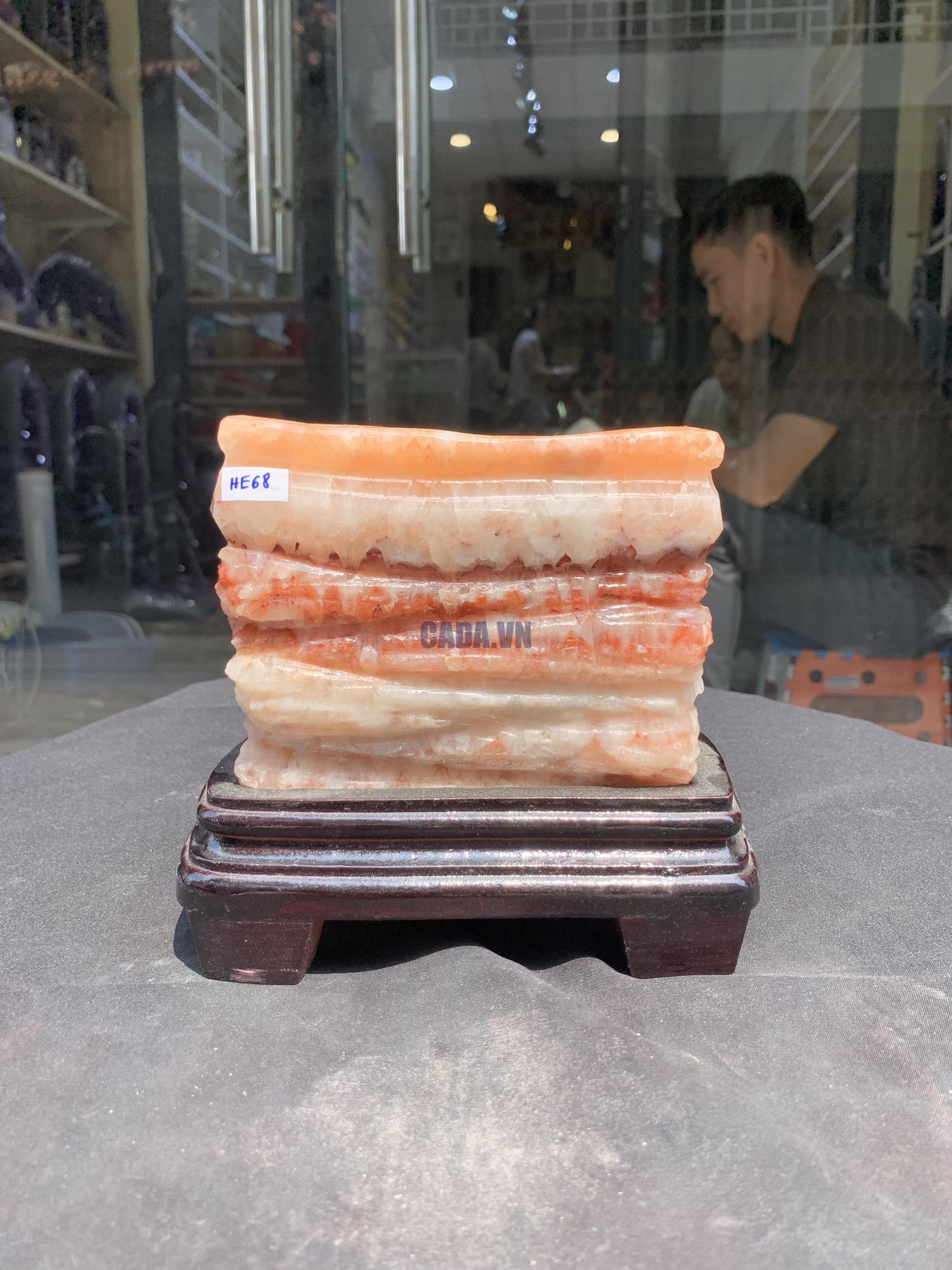 ĐÁ THỊT HEO – ĐÁ PHÚ QUÝ (HE68), KT: 15*13*8CM, KL: 2,954KG