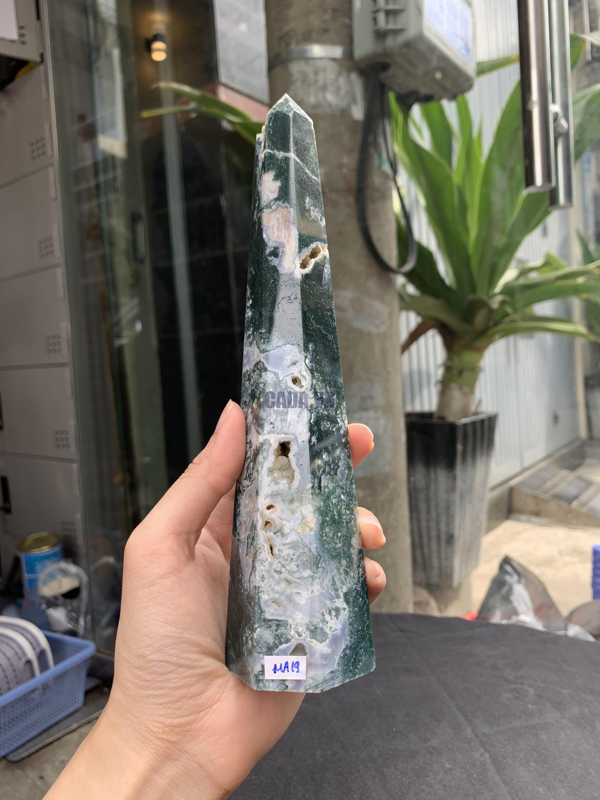 Trụ MOSS AGATE (MA19), KL 482GRAM| CADA DECOR