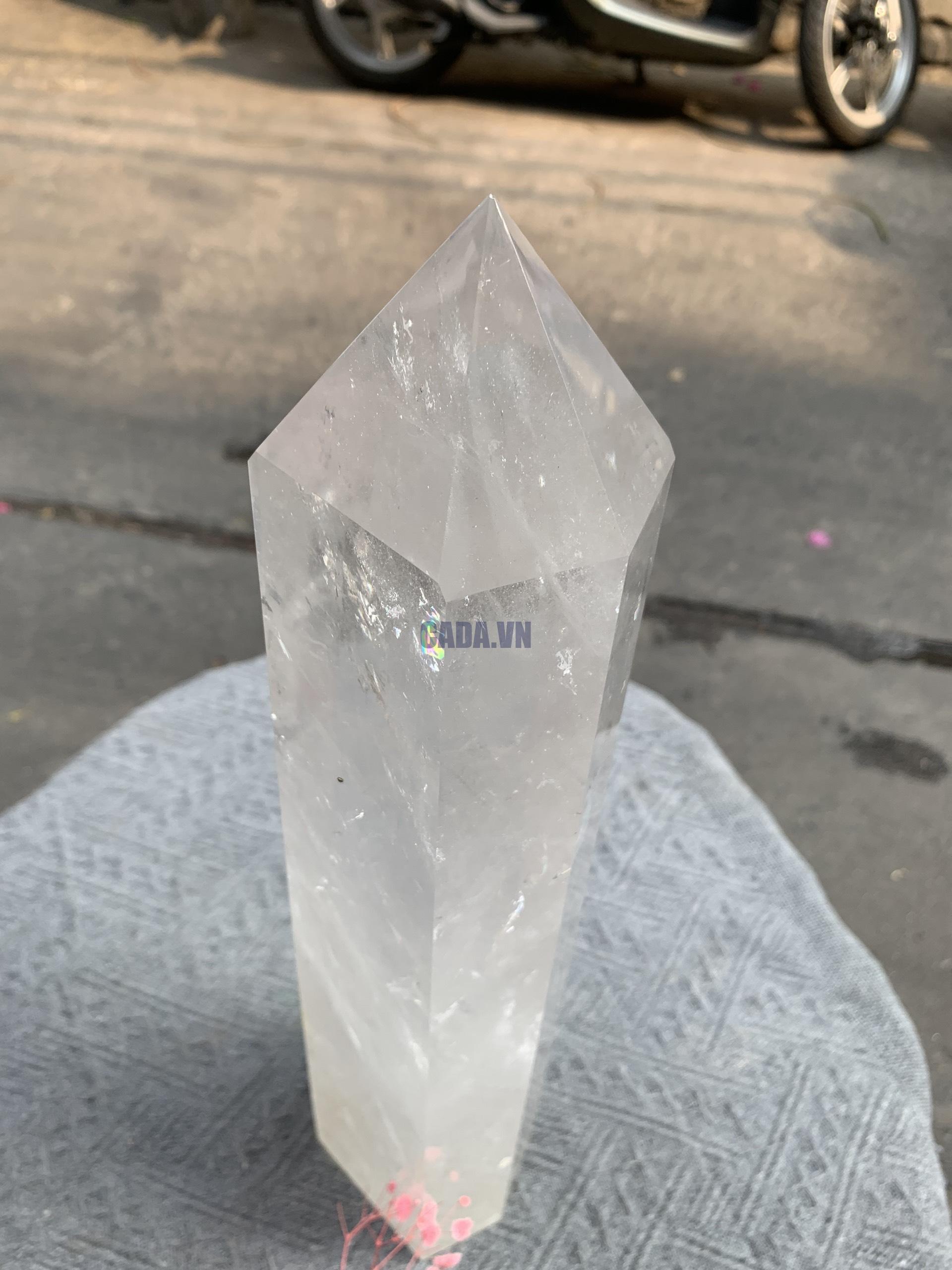 Trụ Thạch Anh Trắng trong – Clear Quartz Point, KL: 4,728KG (TTT204)