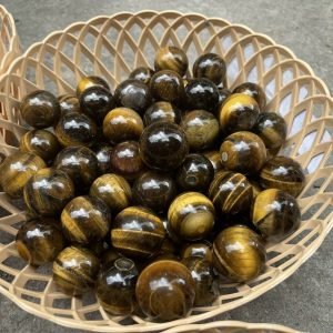 Bi cầu Yellow Tiger Eye| Đá trang trí, sưu tầm, healing | CADA DECOR