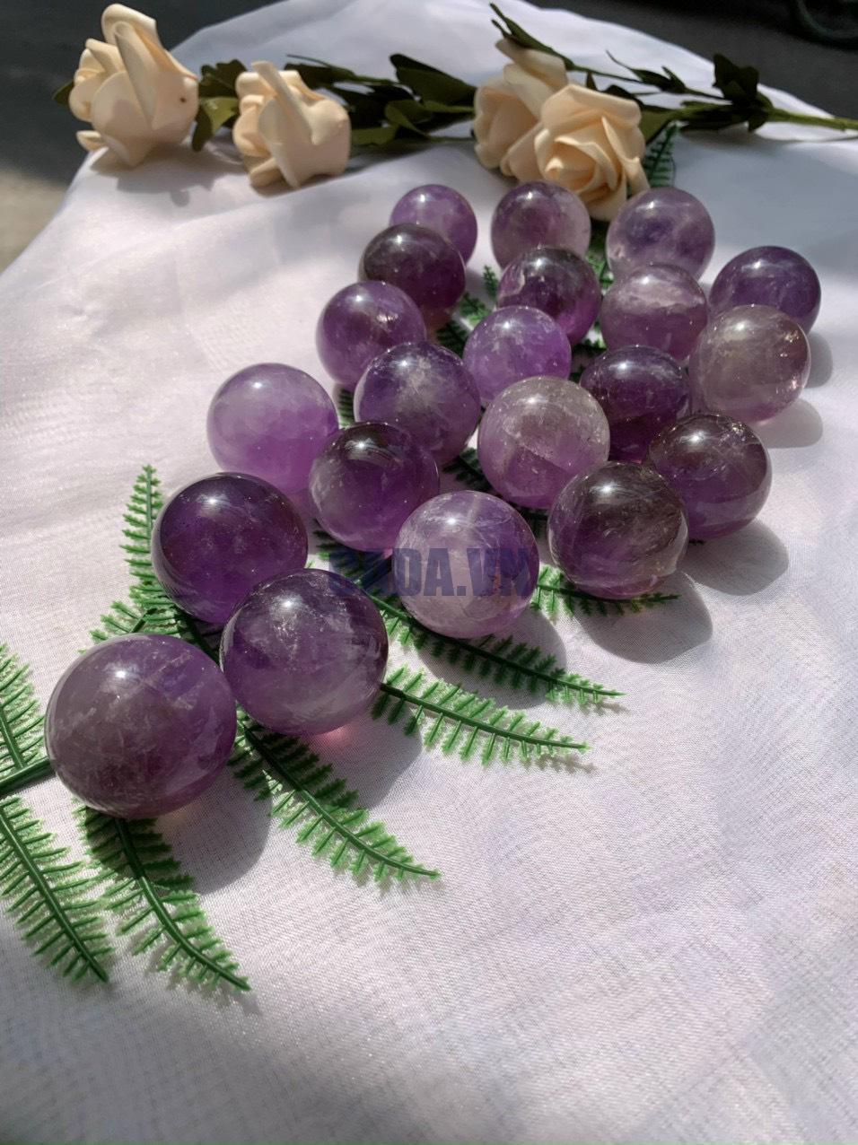 Bi cầu Thạch Anh Tím - Amethyst | Đá trang trí, sưu tầm, healing | CADA DECOR
