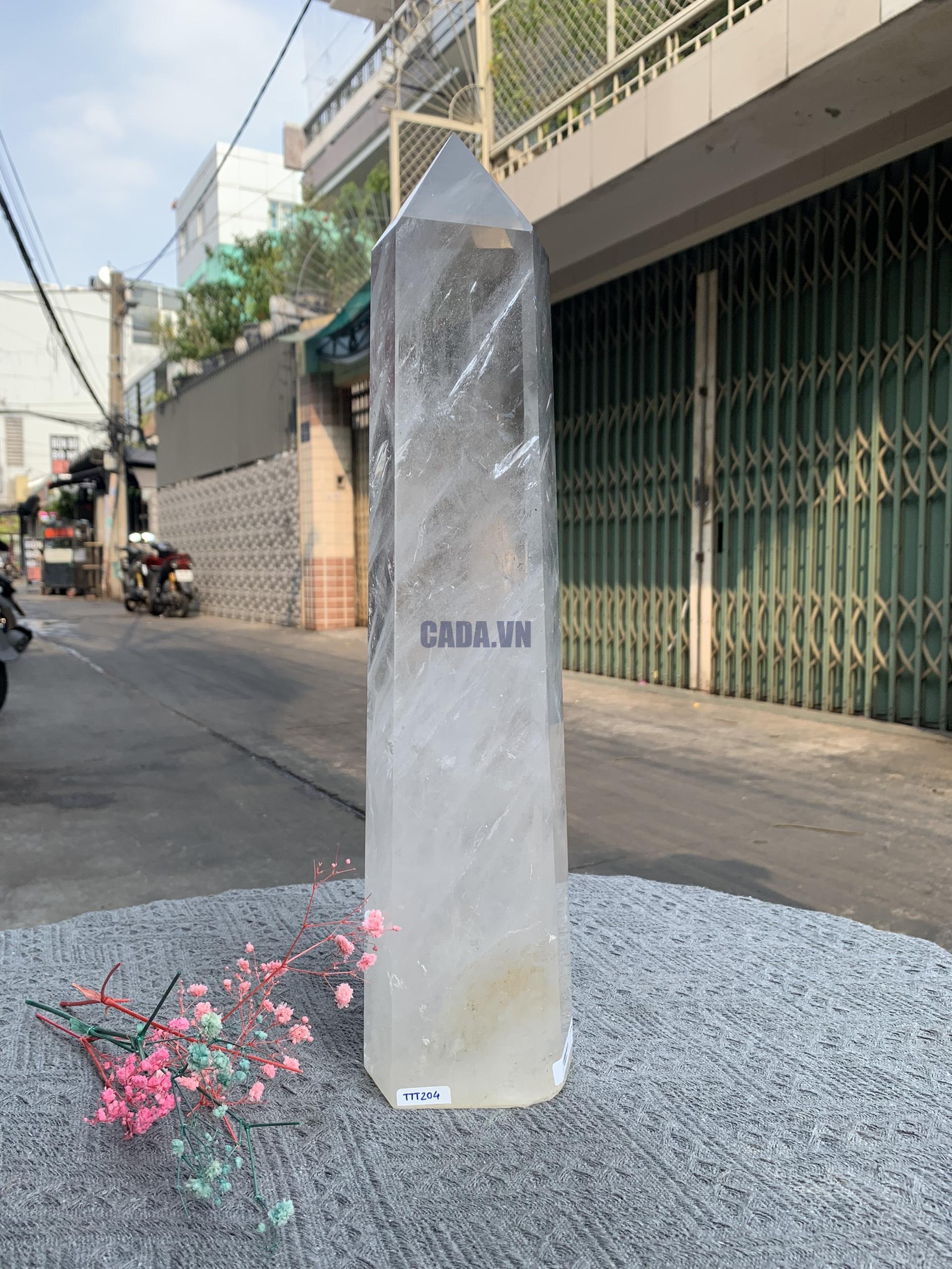 Trụ Thạch Anh Trắng trong – Clear Quartz Point, KL: 4,728KG (TTT204)