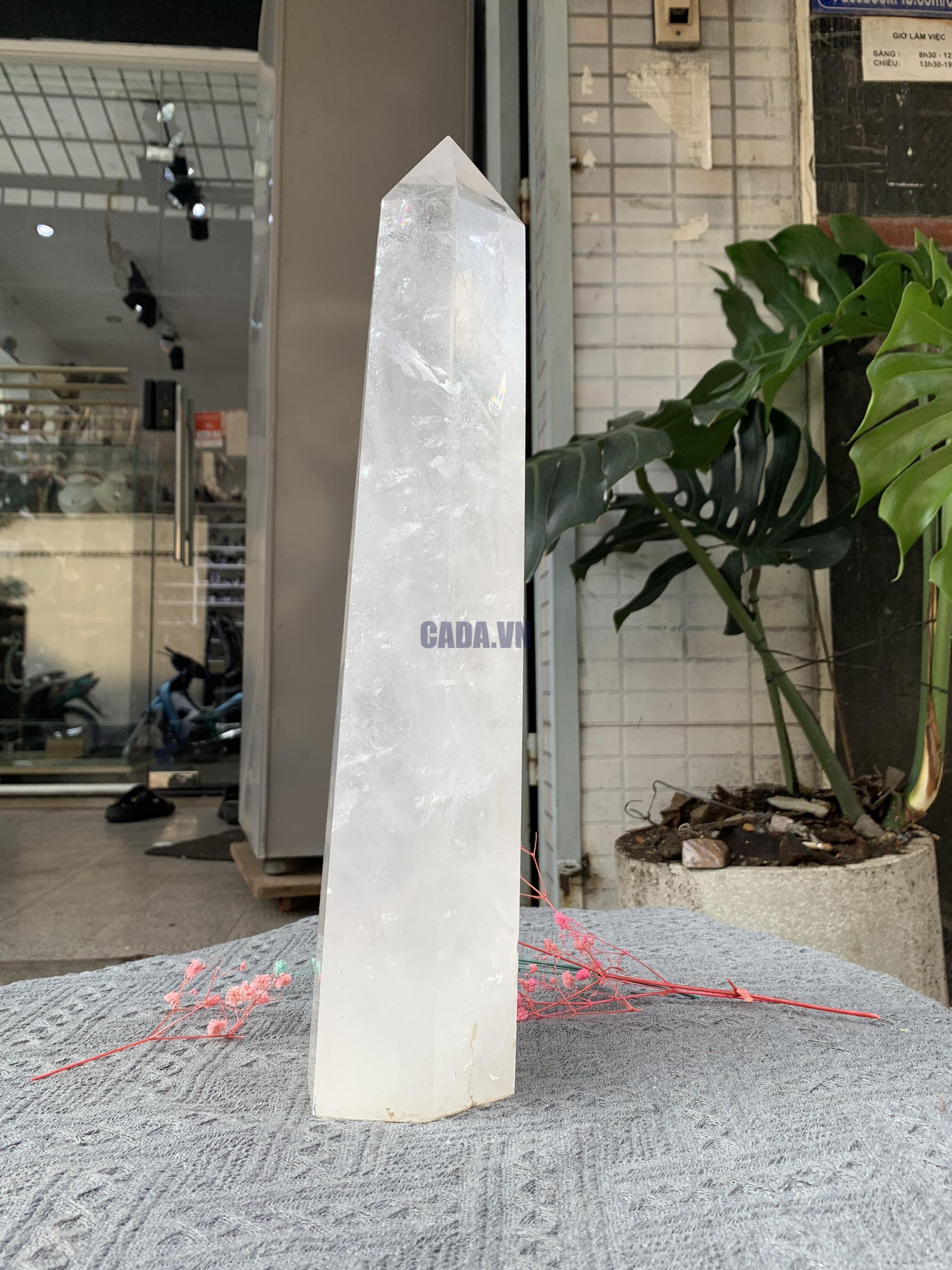 Trụ Thạch Anh Trắng trong – Clear Quartz Point, KL: 5,488KG (TTT208)