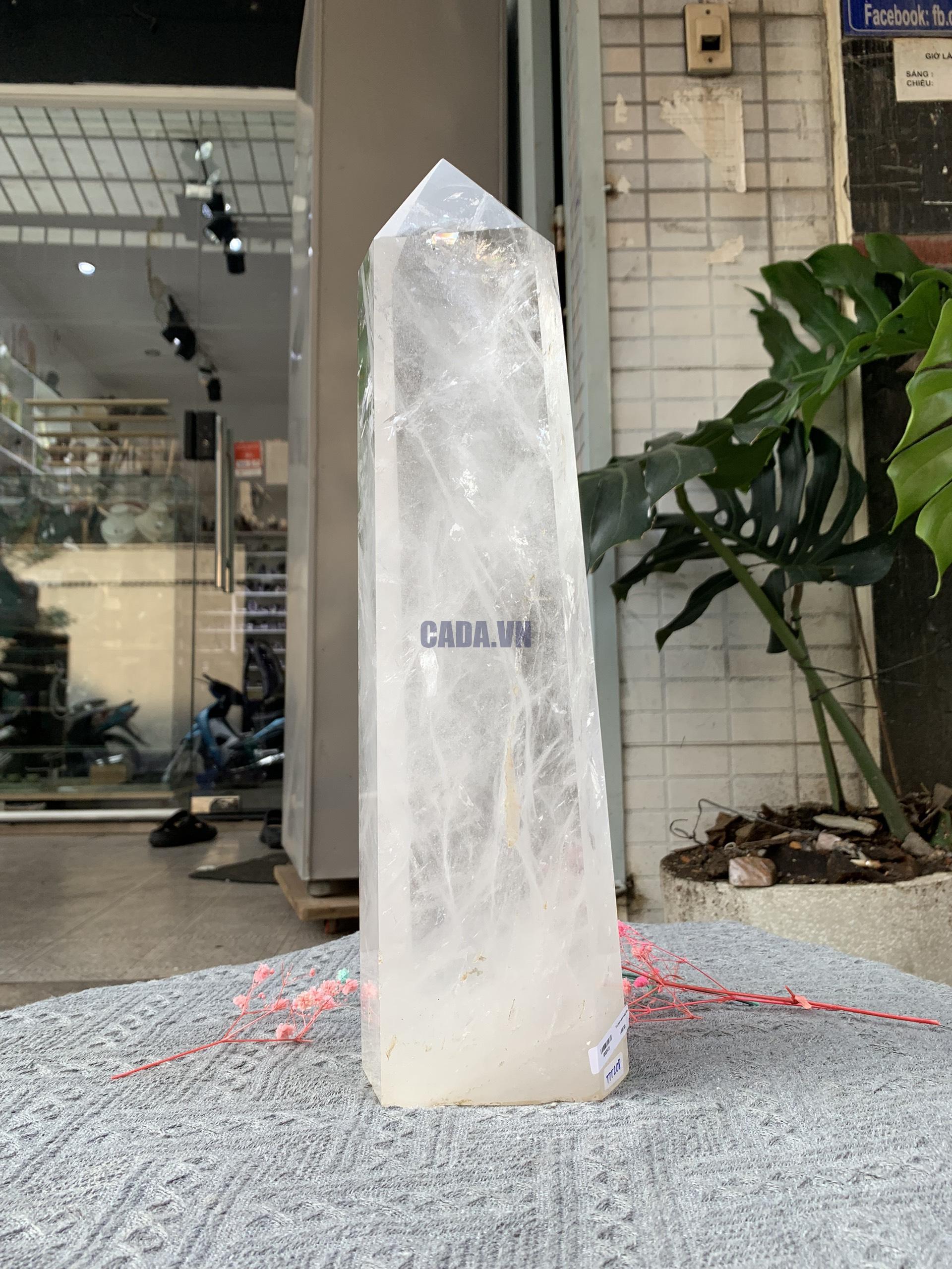 Trụ Thạch Anh Trắng trong – Clear Quartz Point, KL: 5,488KG (TTT208)